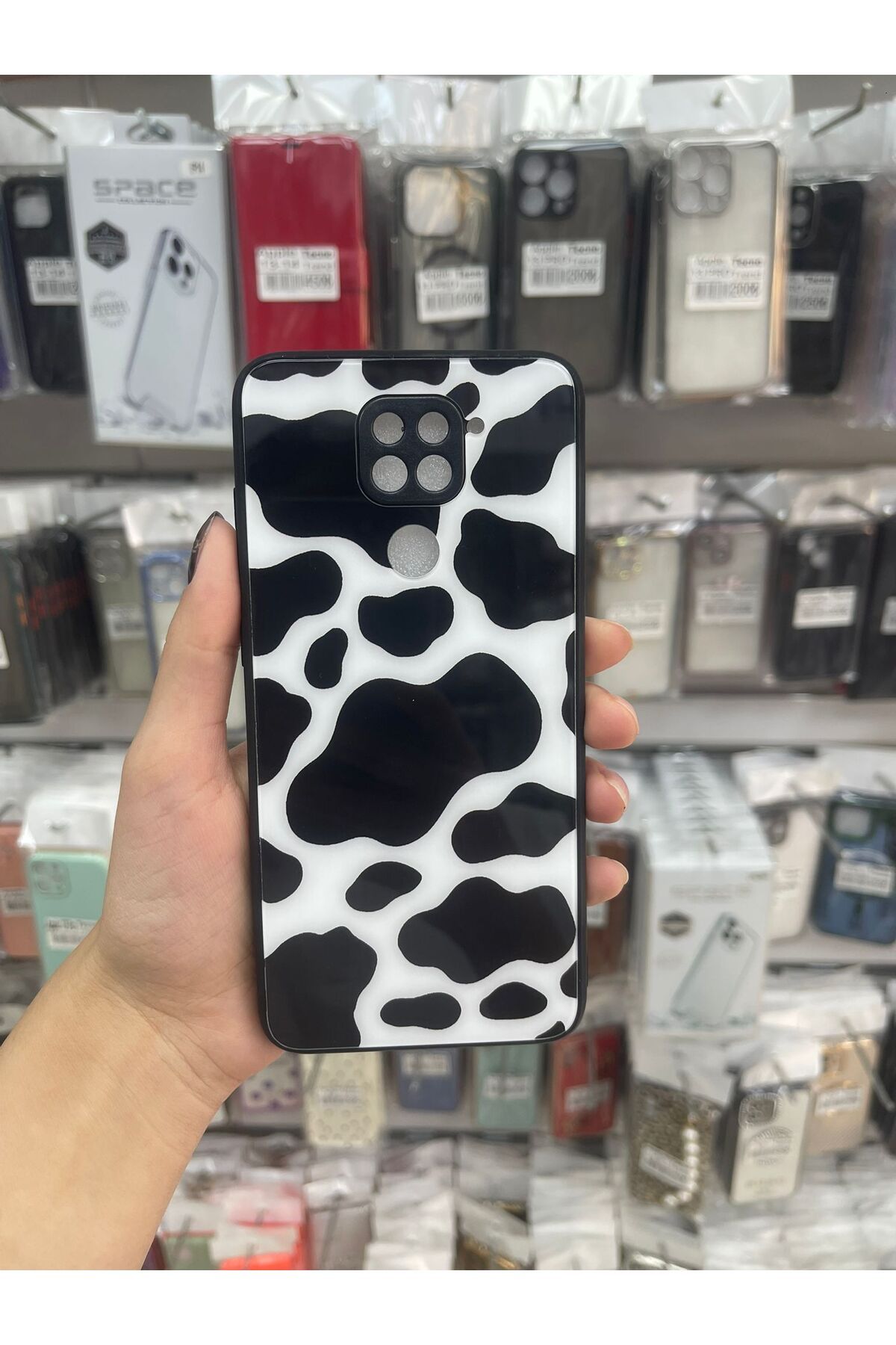 TECNOTREND xiaomi redmi note 9 kılıf desenli kamera korumalı parlak mirror kapak