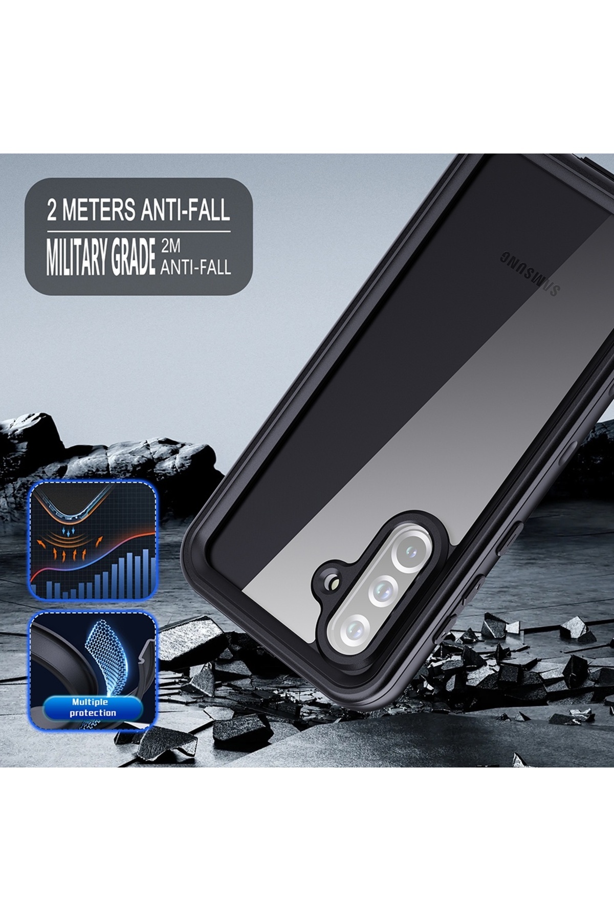 ShellBox-Case for Samsung Galaxy S25 Ultra - ShellBox Waterproof IP68 Case - Black 3