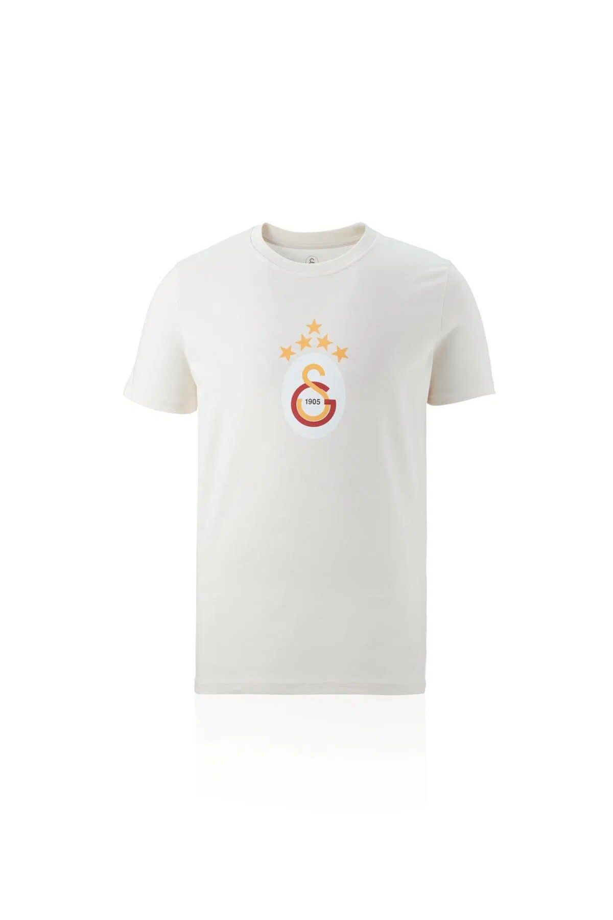 Galatasaray Orijinal 5 Yıldız Ekru T-Shirt