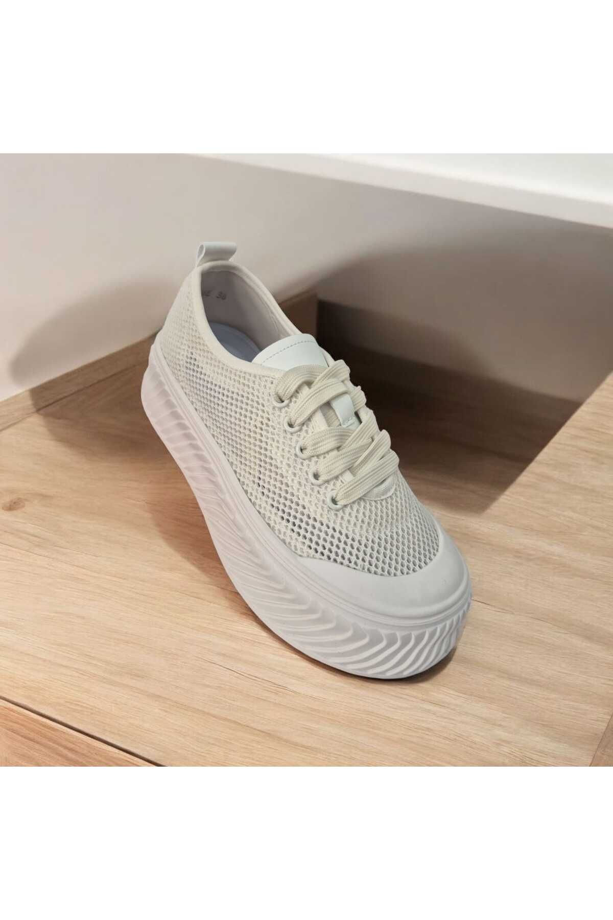 GAMELU KADIN TRİKO FİLELİ DOLGU TABAN MEMORYFOAM İÇ TABAN ÖZELLİKLİ GÜNLÜK SNEAKER