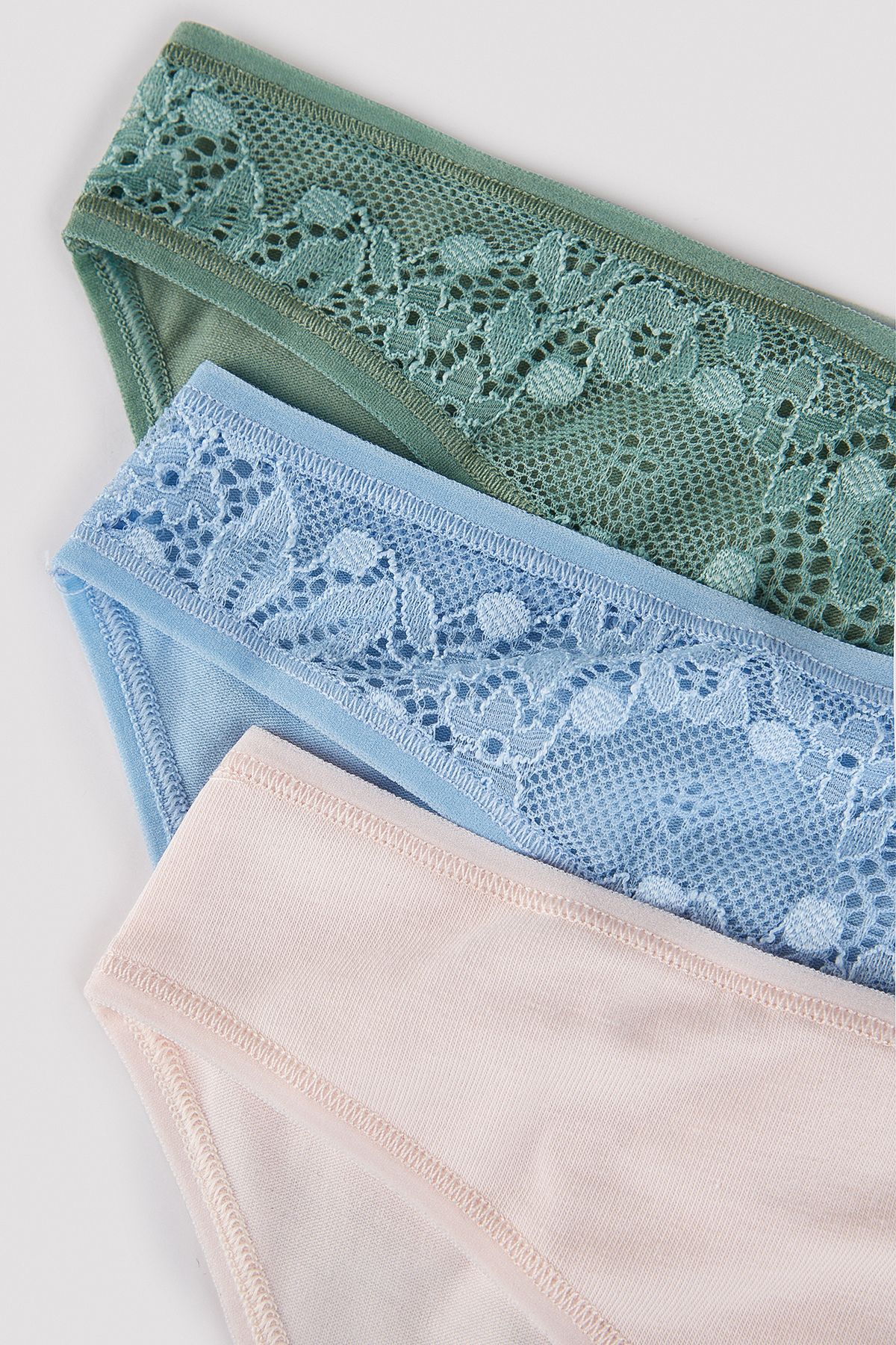 Penti-Waterfall Lace Detailed 3-Piece Multi-Colored Slip Panties 5