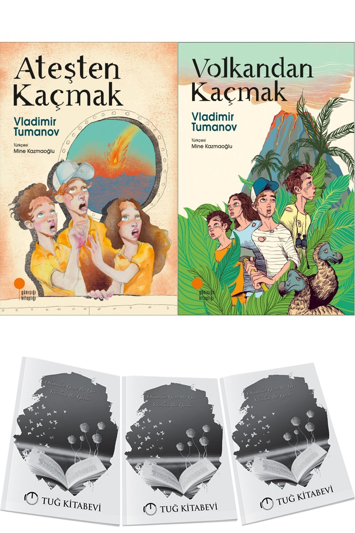 Günışığı Kitaplığı Ateşten Kaçmak ve Volkandan Kaçmak 2li Set Vladimir Tumanov + Hediyeli