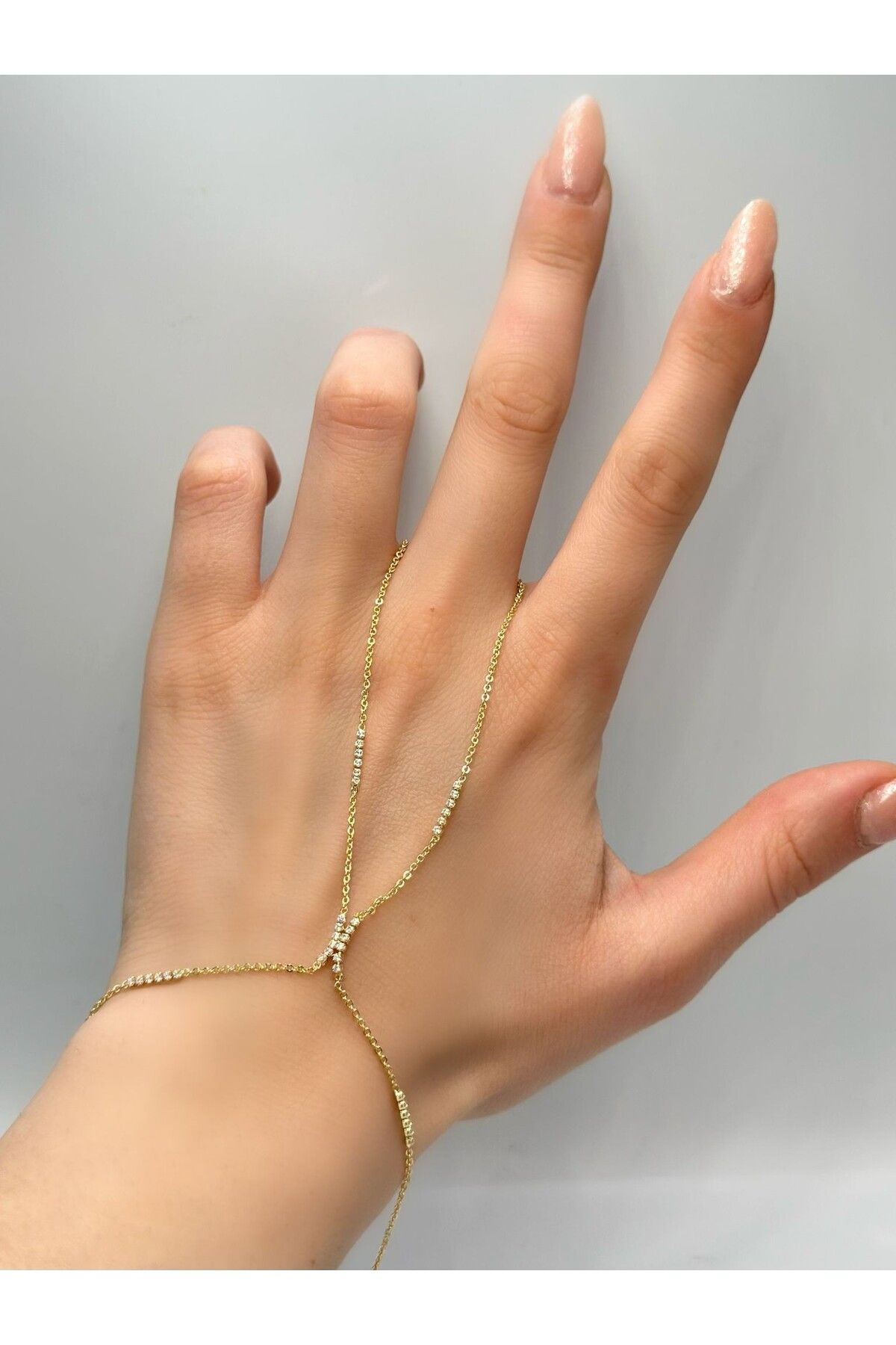 MyladyAccessoriess Zirkon Taş Detaylı İnce Çelik Şahmeran