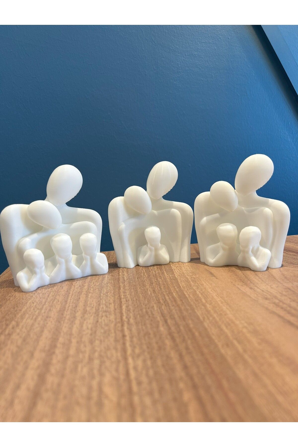 Atlas Lab Babalar Günü Hediyelik Aile Figürü – Baba ve Çocuk Temalı 3D Dekoratif Obje – 1, 2 veya 3 Çocuk Ops