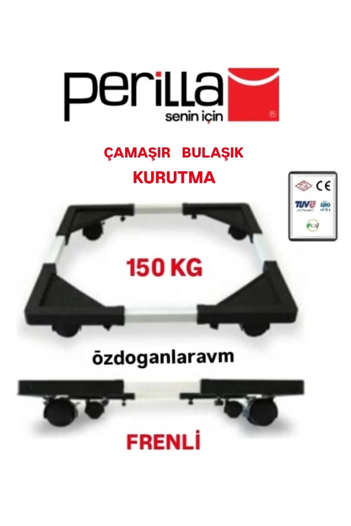 dogant özdoğanlar avm Çamaşır Kurutma Makinası Altlıgı Tekerlekli Frenli 150 Kg