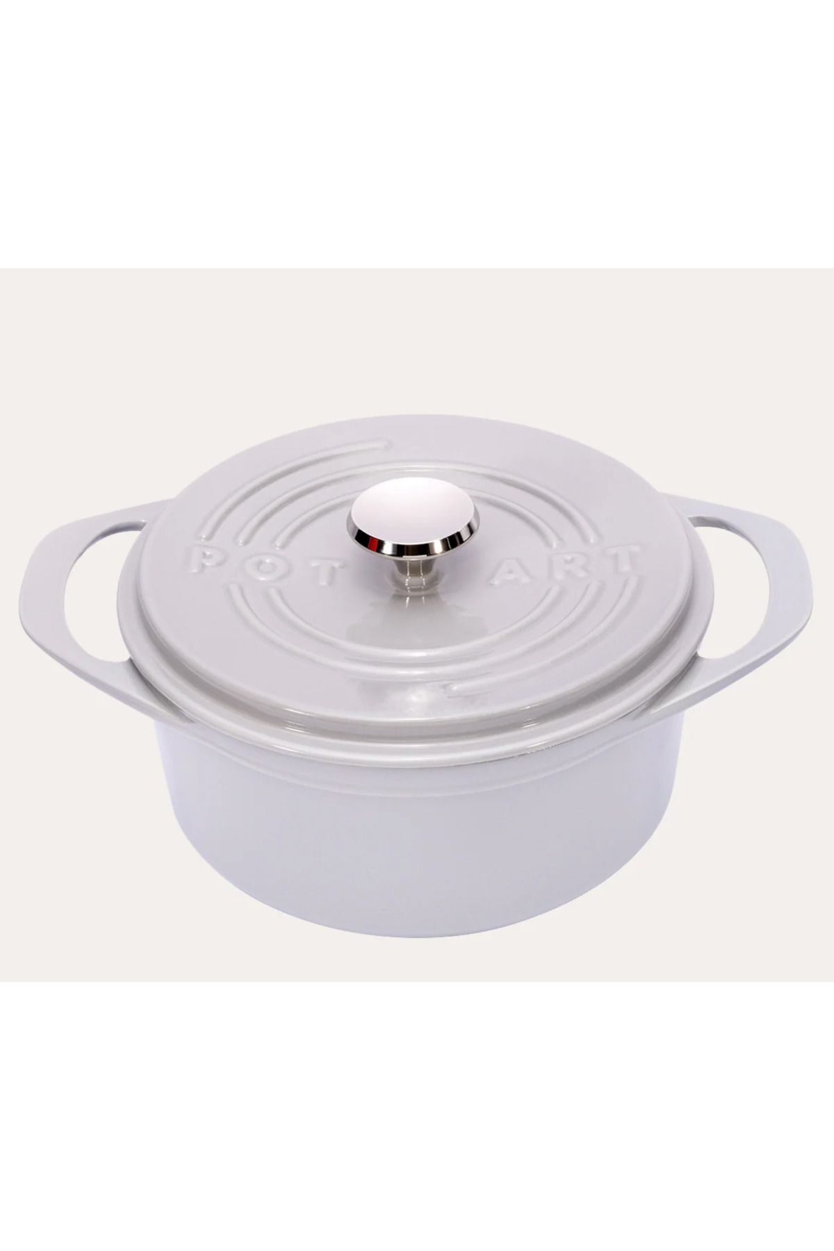 POTART 24 cm Yuvarlak Tencere - Parlak Gri