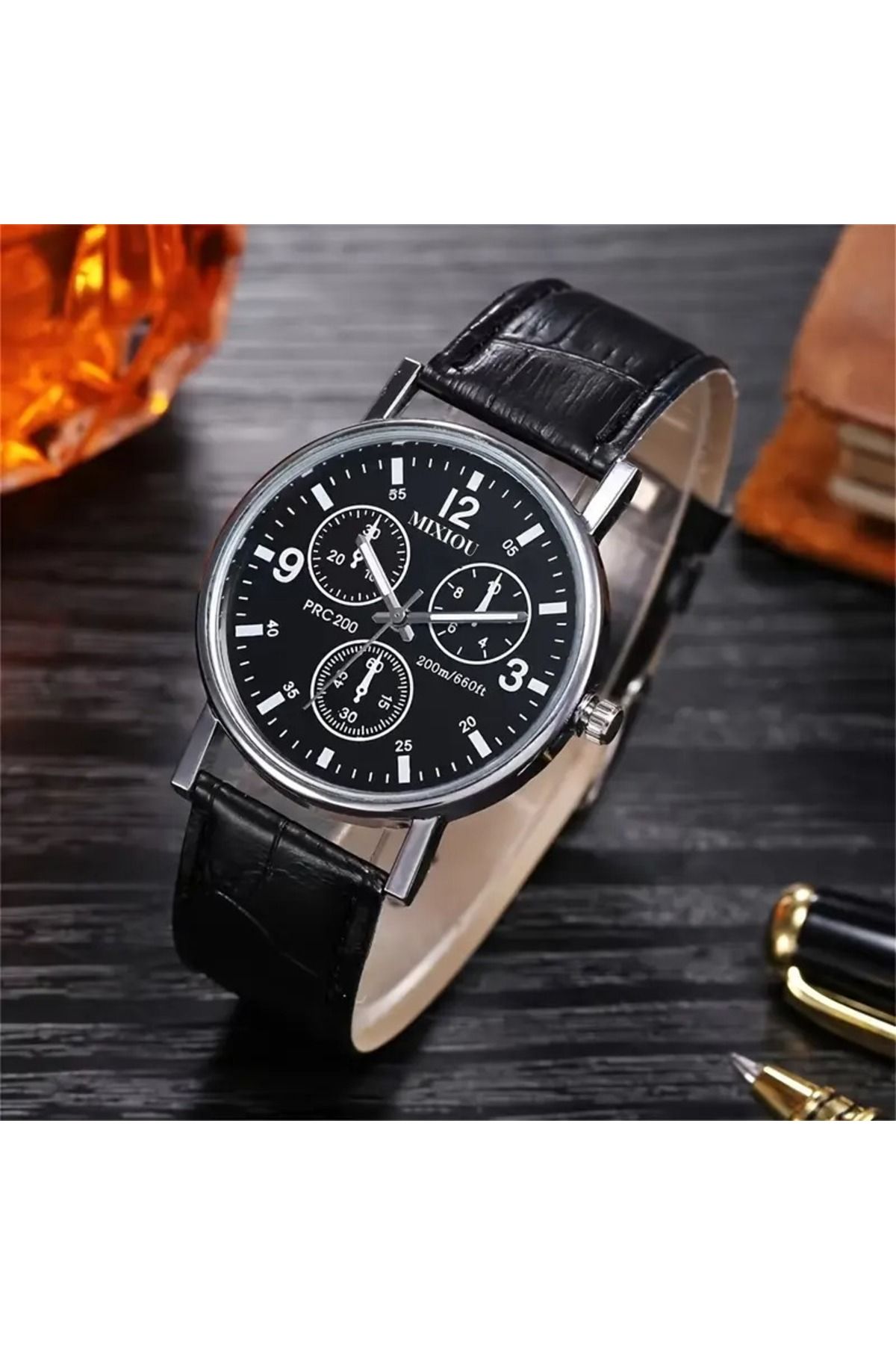 Feron accessories Erkek Kol Saati Deri Kordonlu Analog Saat TM512
