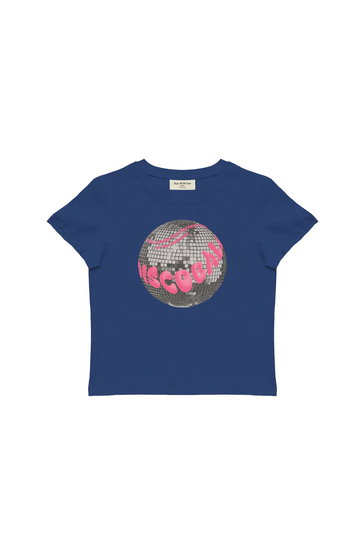 lethestudios Moment Of Dance Basklı, Disko Topu Desenli Baby Tee Crop Top
