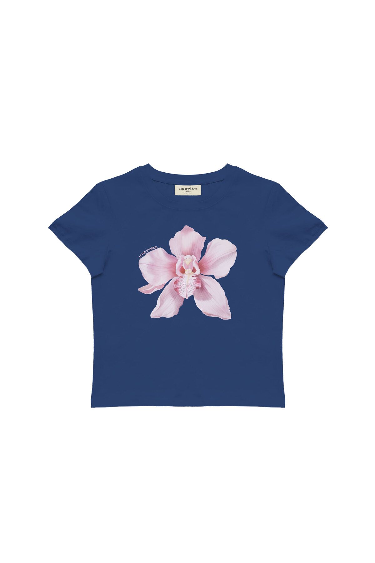 lethestudios Lilium Baskılı, Çiçek Desenli Baby Tee Crop Top