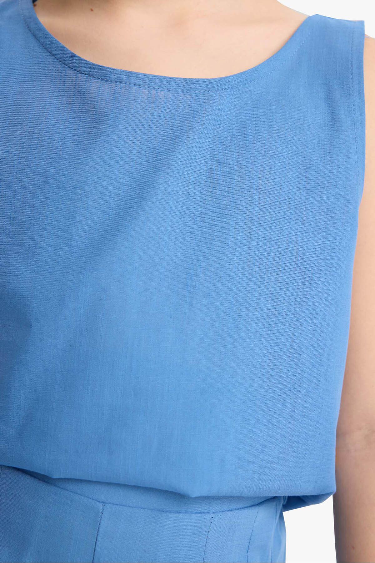 DeFacto-Light Blue Girl's Top and Bottom Set E4597A8/Be196 5