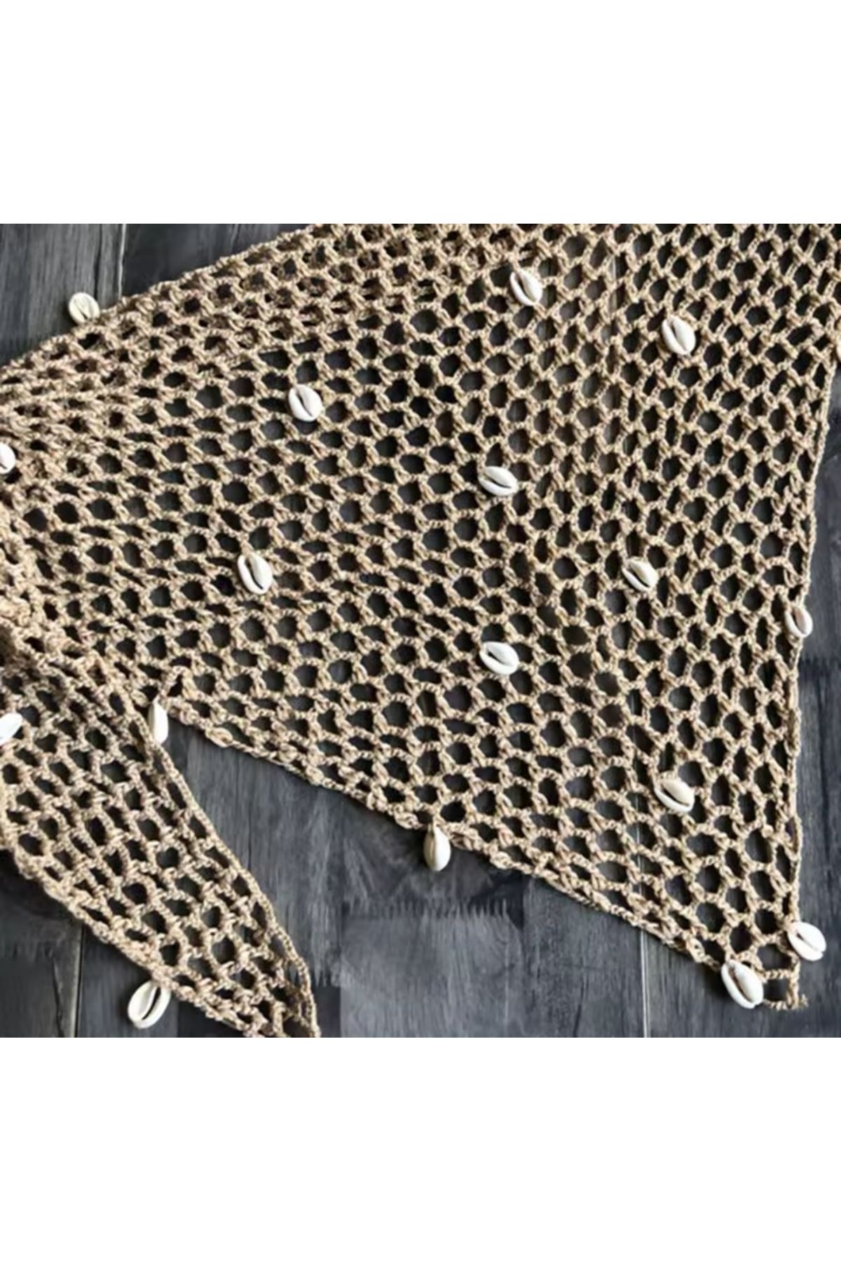 ZAHandmade Şal pareo denizkabuğu detaylı