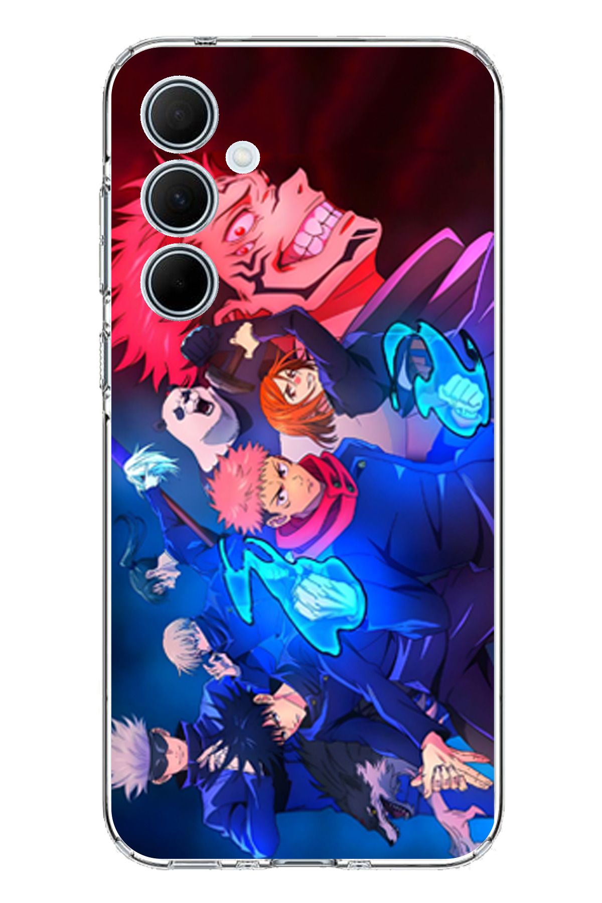 TechTree Samsung Galaxy A35 Uyumlu Jujutsu Kaisen Şeffaf Silikon Kılıf