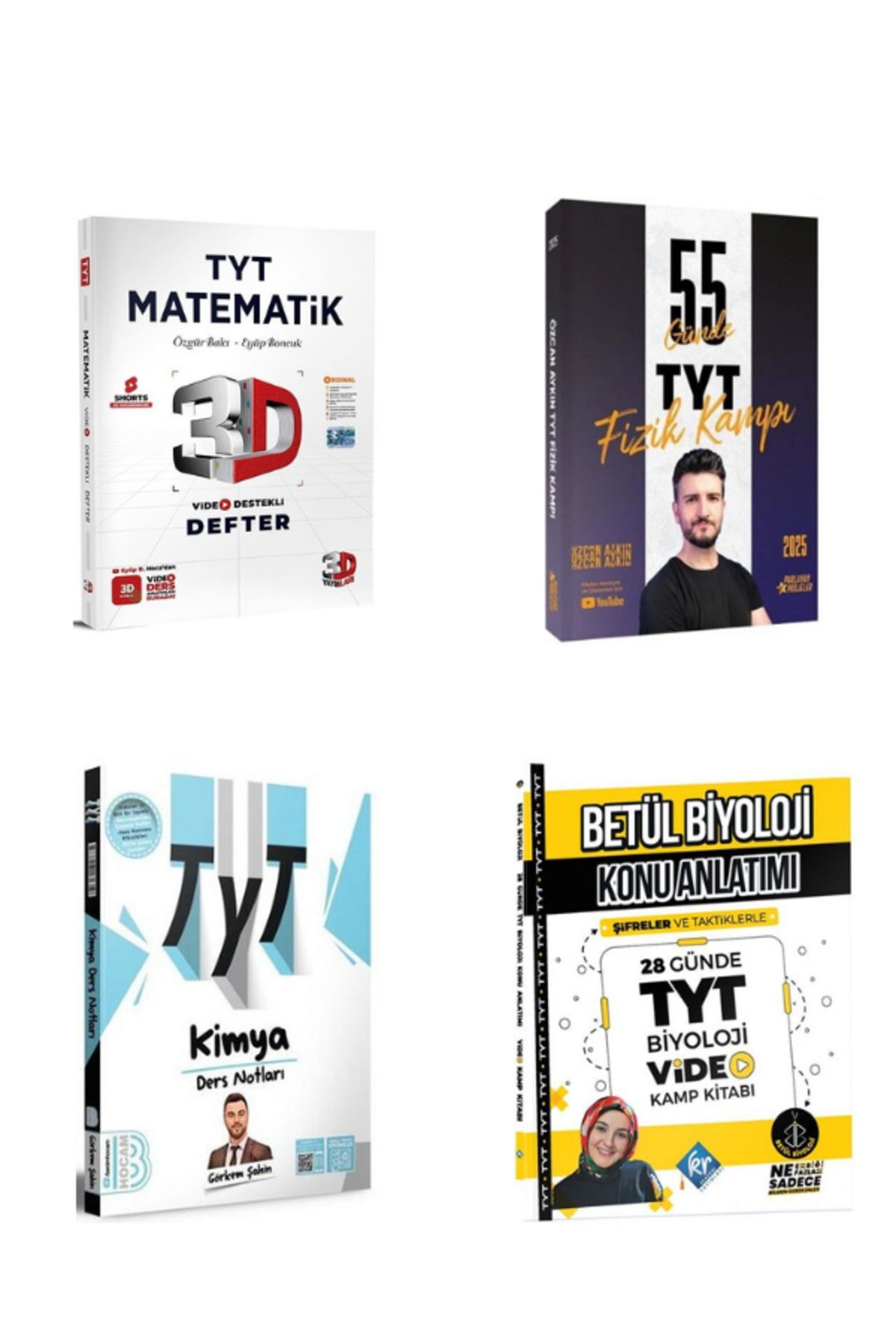 Yargı Yayınları 2025 3d tyt matematik özcan aykın tyt fizik görkem şahin tyt kimya ve betül biyoloji video