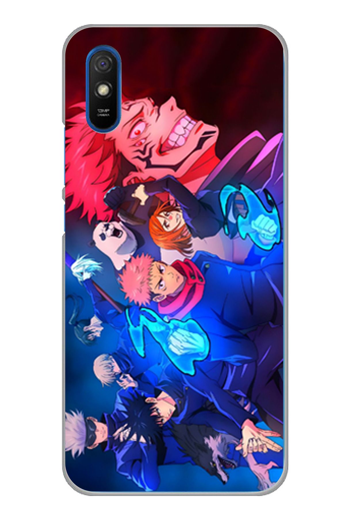 TechTree Redmi 9A Uyumlu Jujutsu Kaisen Şeffaf Silikon Kılıf