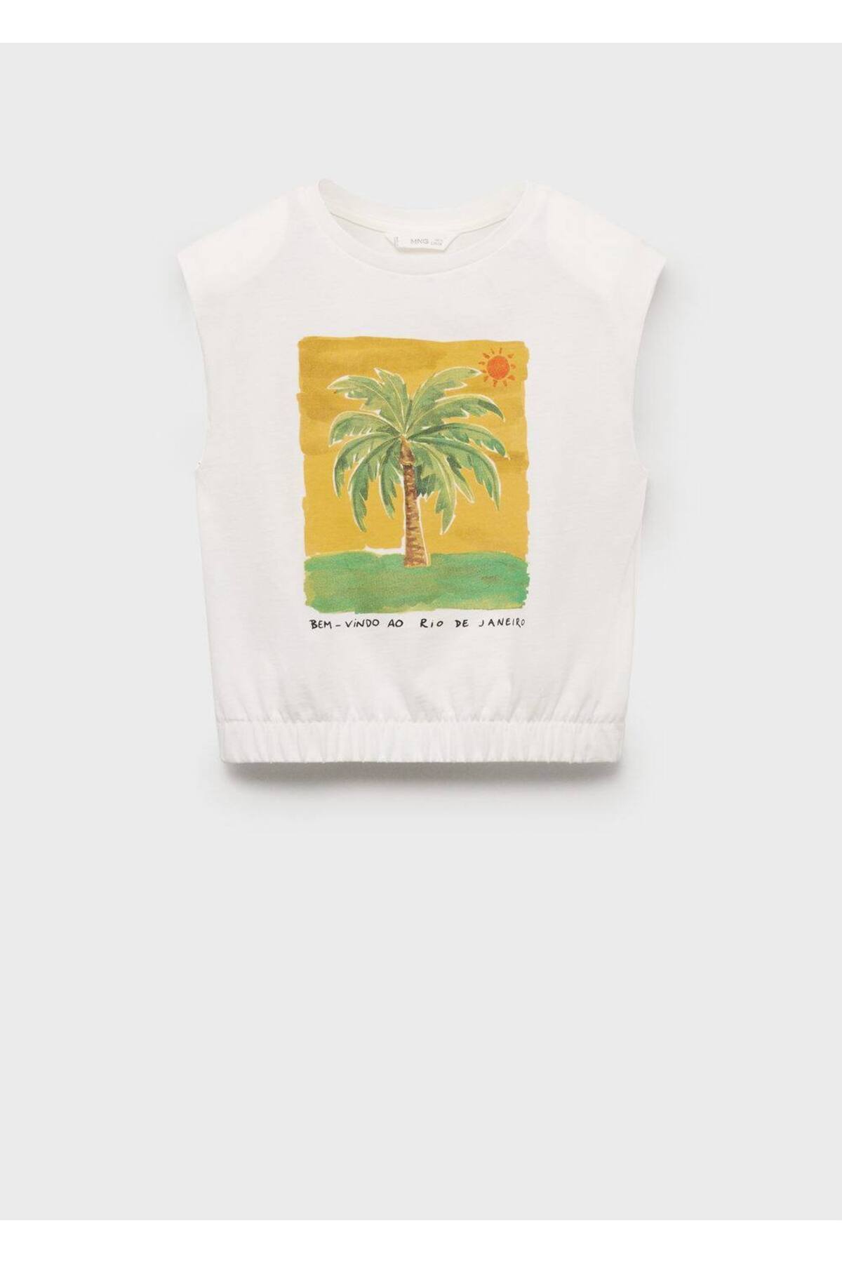 Desenli kolsuz tişört