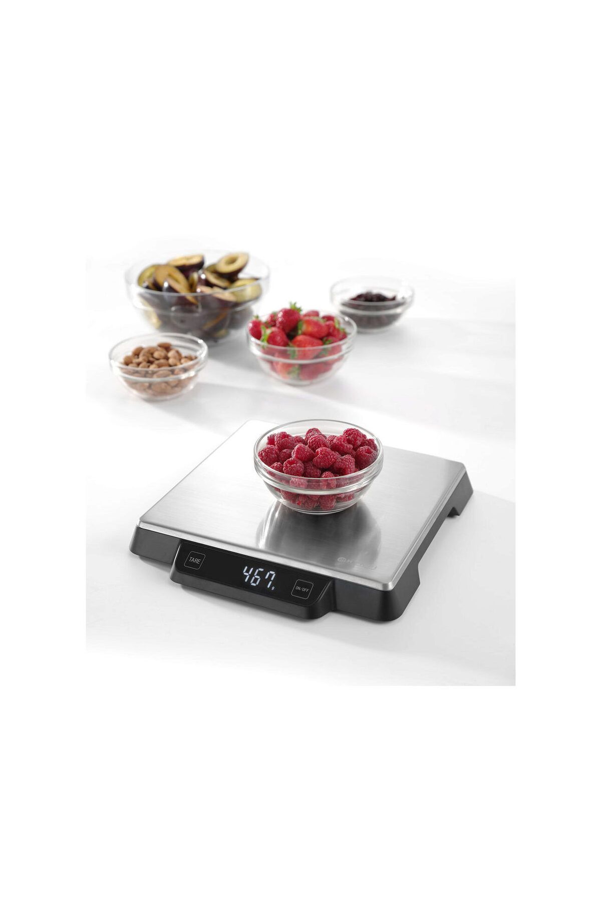 HENDI Cantar De Bucatarie, Inox, 15kg Cu Precizie De ±1g, 266x269x(h)34mm - One Size