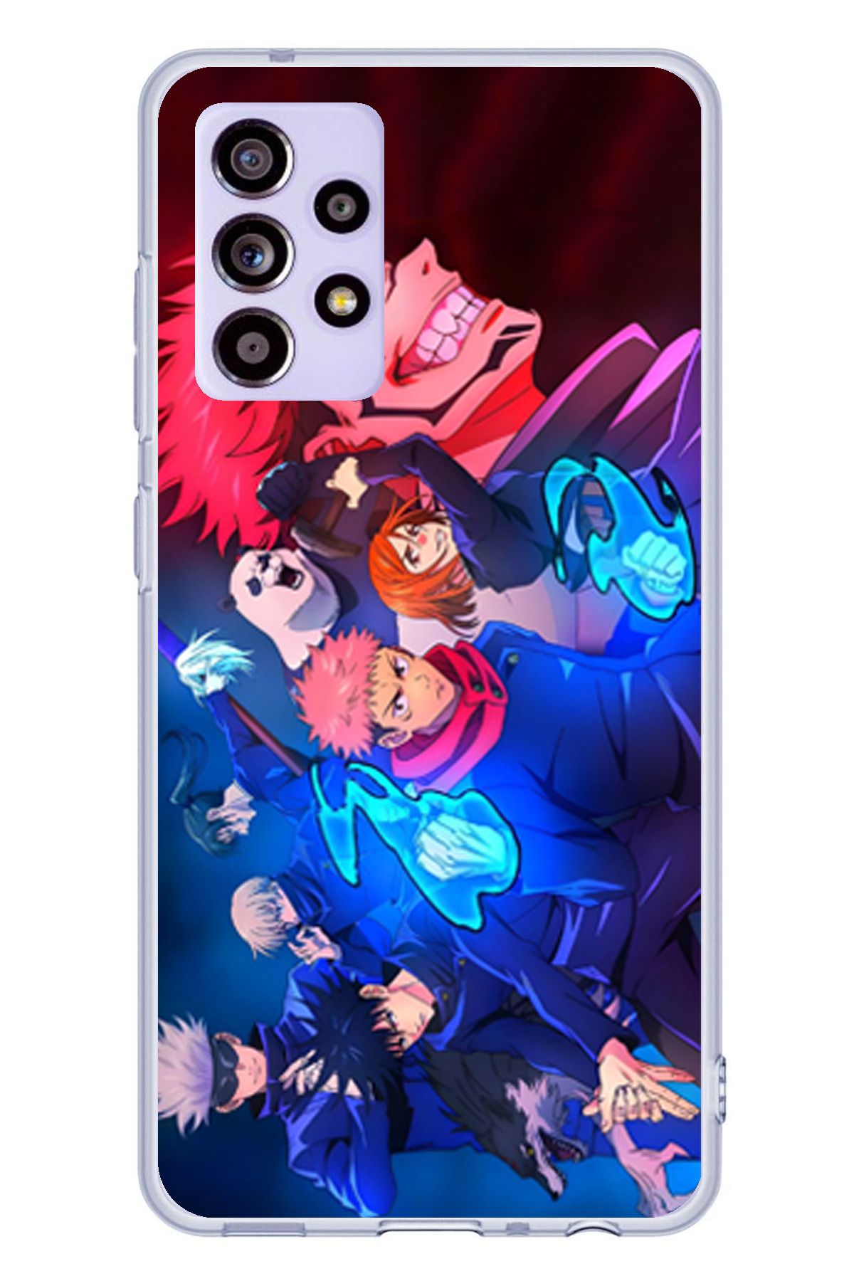 TechTree Samsung Galaxy A52 - A52S Uyumlu Jujutsu Kaisen Şeffaf Silikon Kılıf