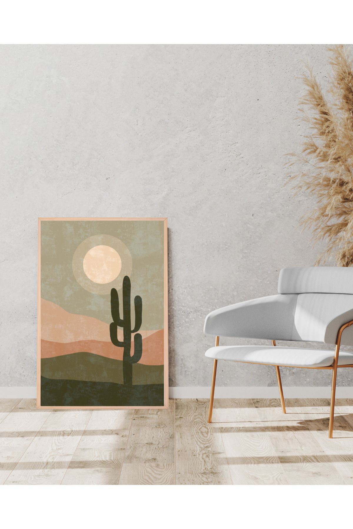 Tuba Decor Tek parça Ahşap Çerçeve Görünümlü MDF Tablo