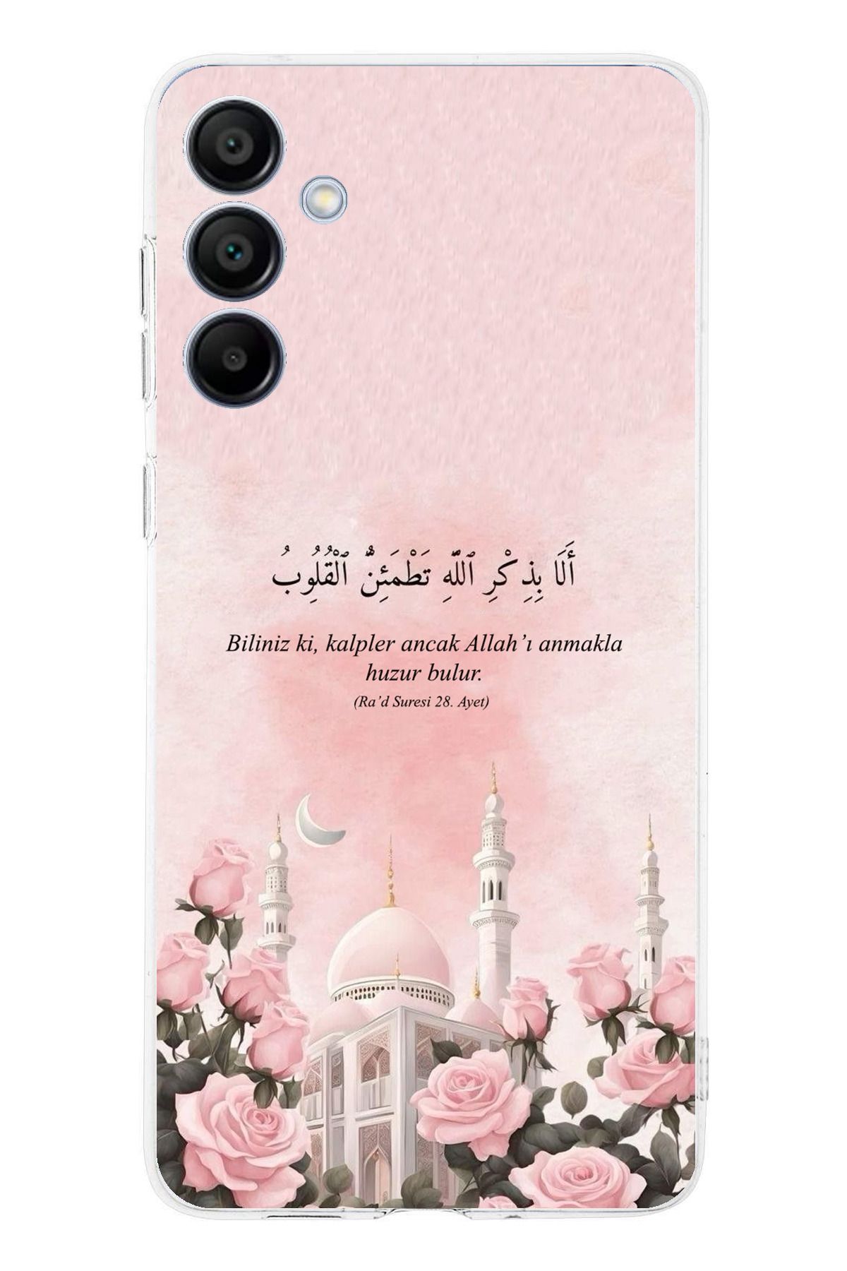 TechTree Samsung Galaxy A16 Uyumlu Rad Suresi Cami ve Güller Şeffaf Silikon Kılıf
