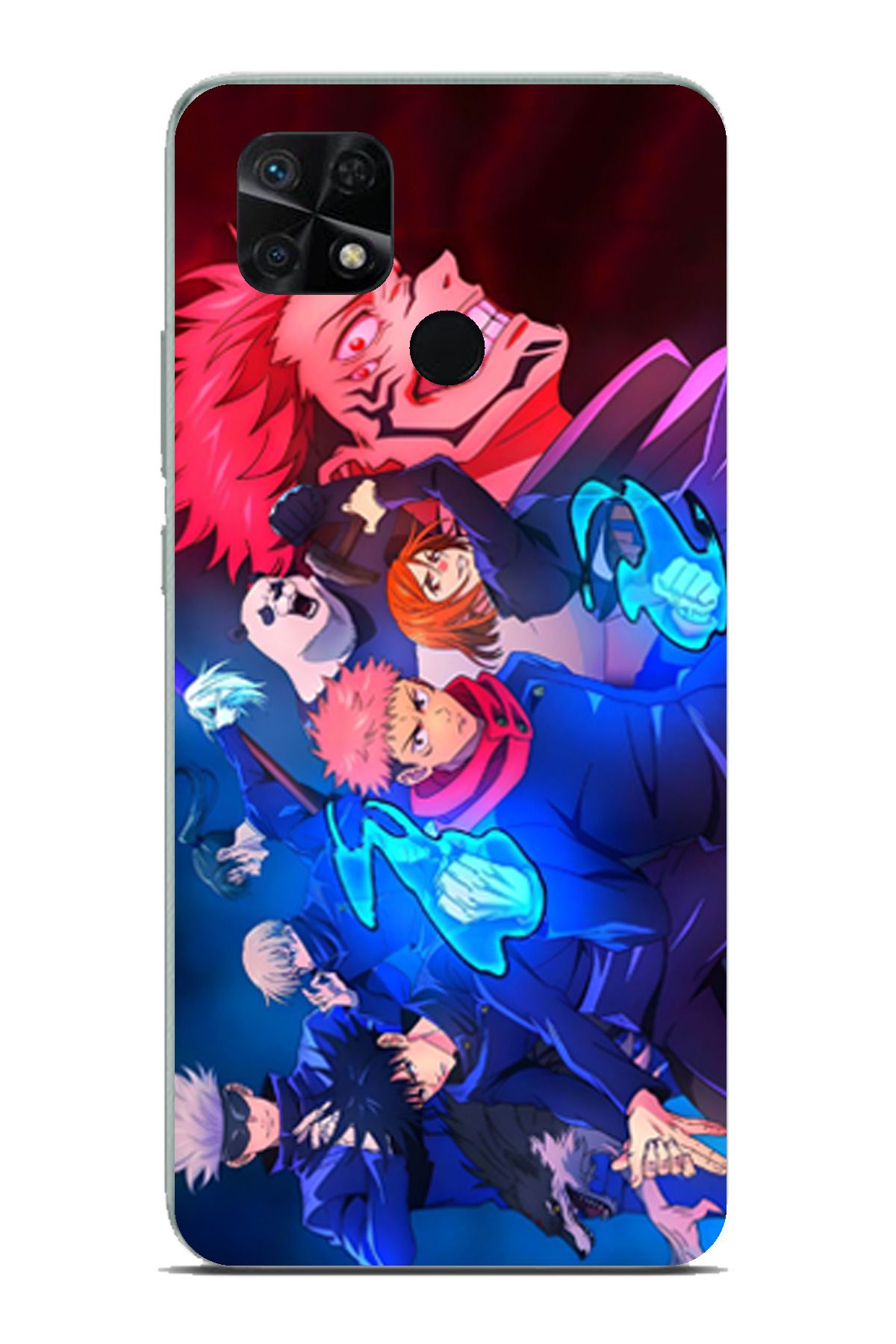 TechTree Redmi 10C - POCO C40 Uyumlu Jujutsu Kaisen Şeffaf Silikon Kılıf