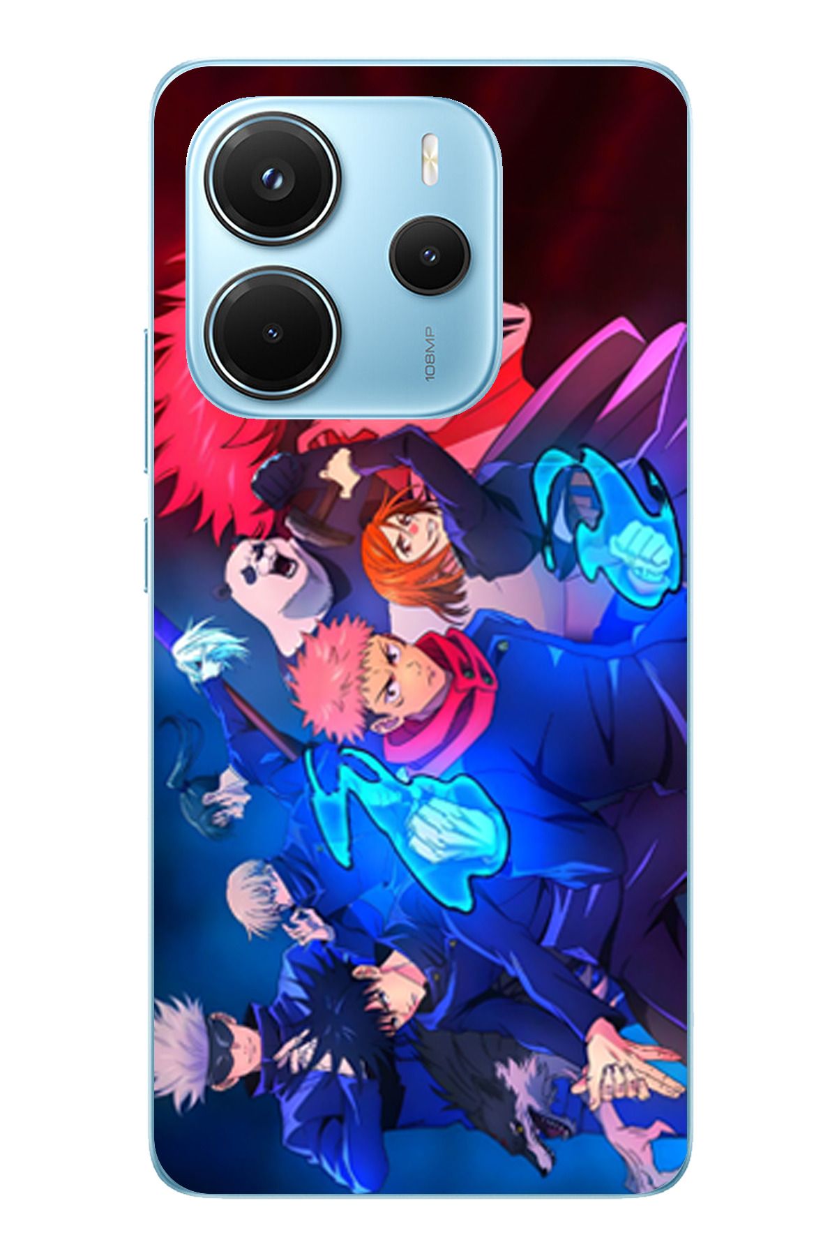 TechTree Redmi Note 14 4G Uyumlu Jujutsu Kaisen Şeffaf Silikon Kılıf