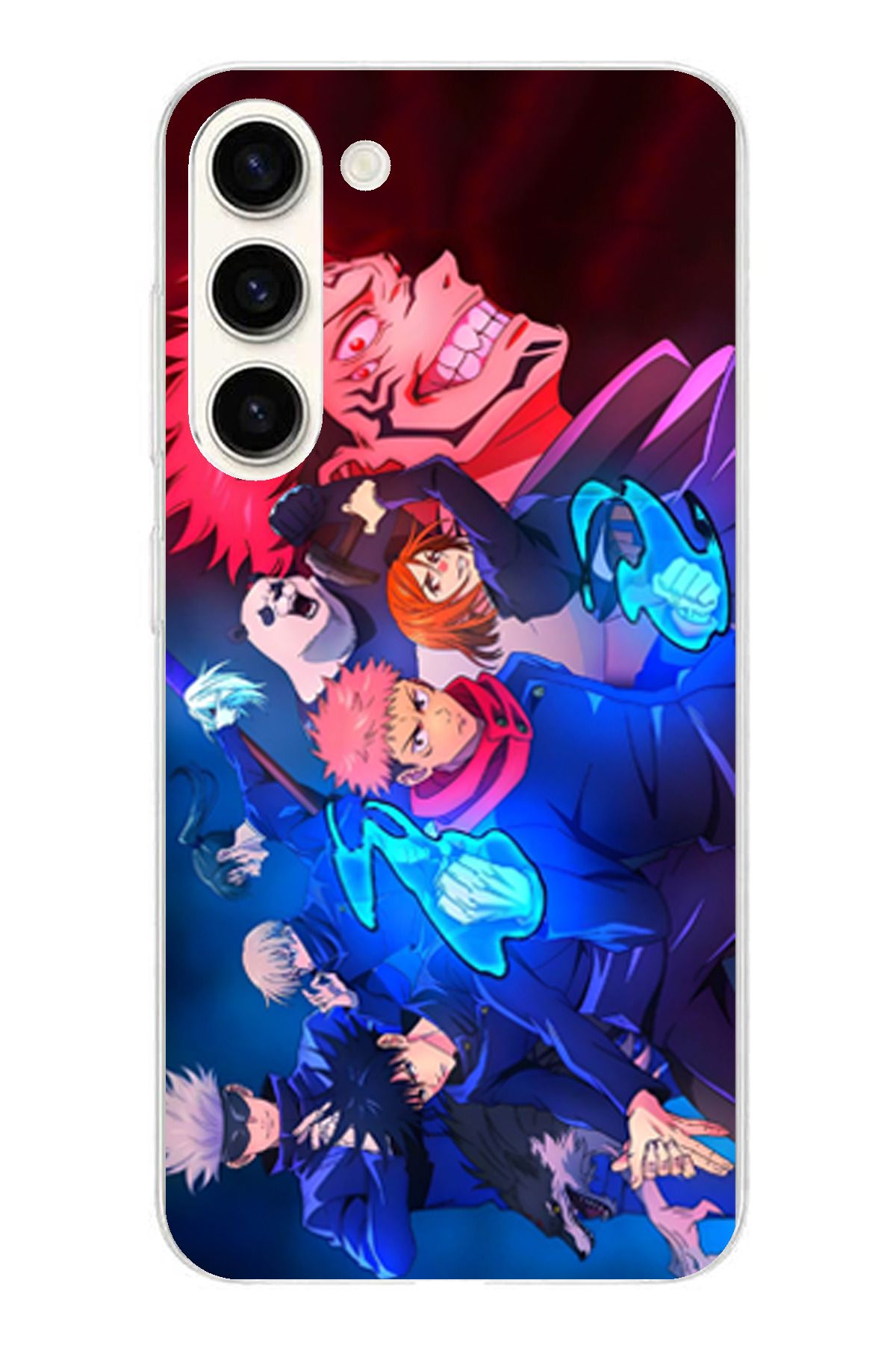 TechTree Samsung Galaxy S24 PLUS Uyumlu Jujutsu Kaisen Şeffaf Silikon Kılıf