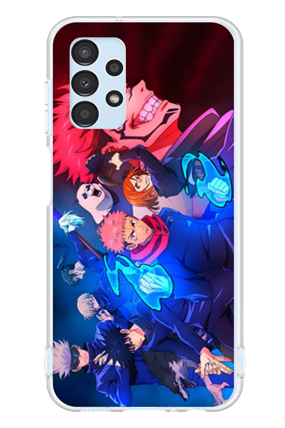 TechTree Samsung Galaxy A13 Uyumlu Jujutsu Kaisen Şeffaf Silikon Kılıf