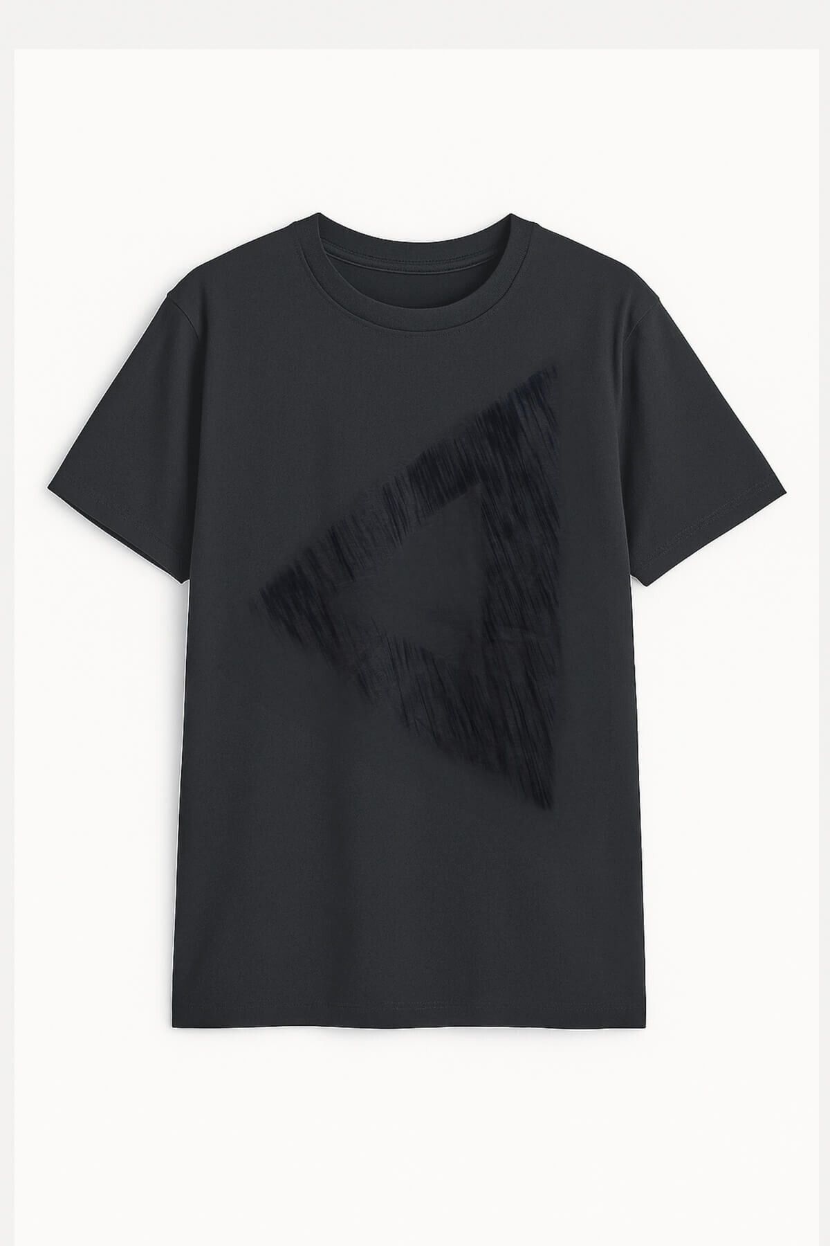 MARKAPIA Erkek Rahat Kesim Bisiklet Yaka Baskılı Beyaz T-shirt