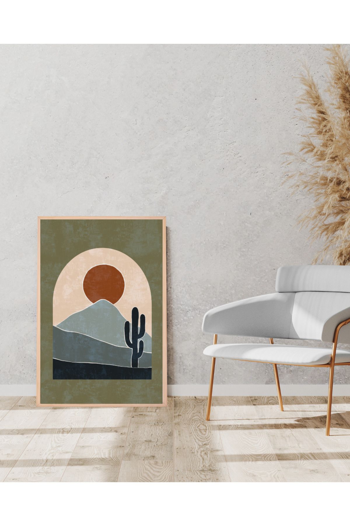 Tuba Decor Tek parça Ahşap Çerçeve Görünümlü MDF Tablo