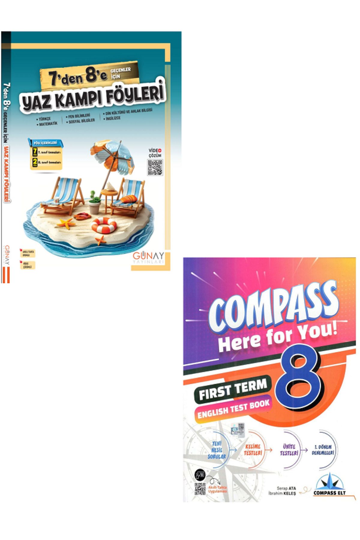 Efsane Yayınları Günay 7'den 8'e Geçenler İçin Yaz Kampı Föyleri / 8.Sınıf Compass İngilizce Test HEDİYE - YENİ 2025