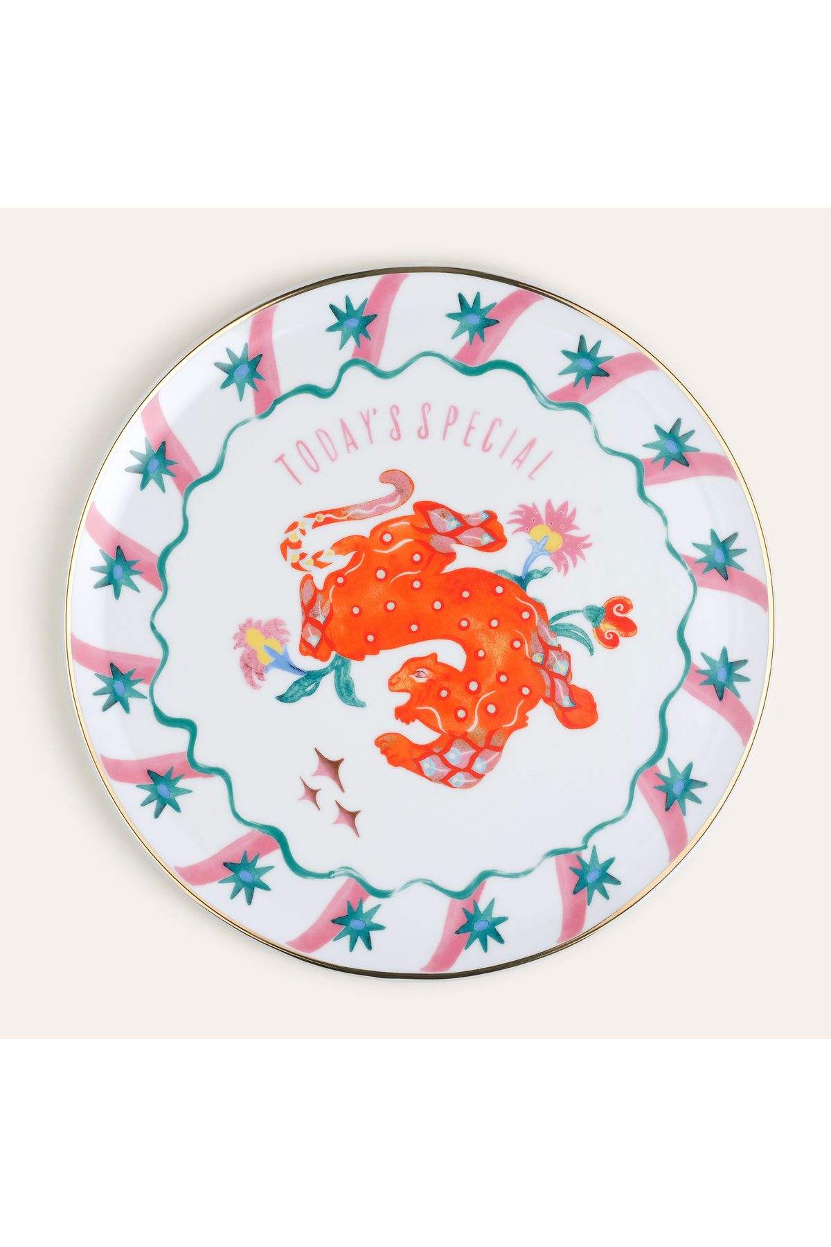 Zsa Zsa Zsu Lublın Porselen Makarna Tabağı 30x30x6.5 Cm Turuncu