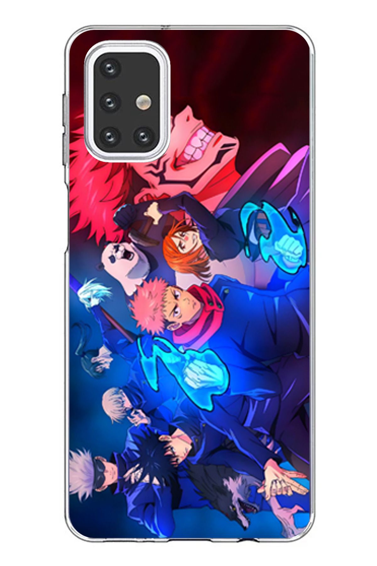 TechTree Samsung Galaxy M31S Uyumlu Jujutsu Kaisen Şeffaf Silikon Kılıf