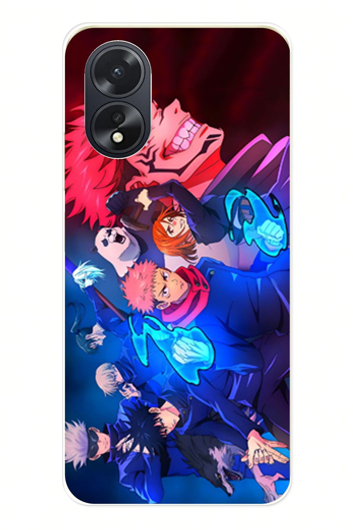 TechTree OPPO A38 Uyumlu Jujutsu Kaisen Şeffaf Silikon Kılıf
