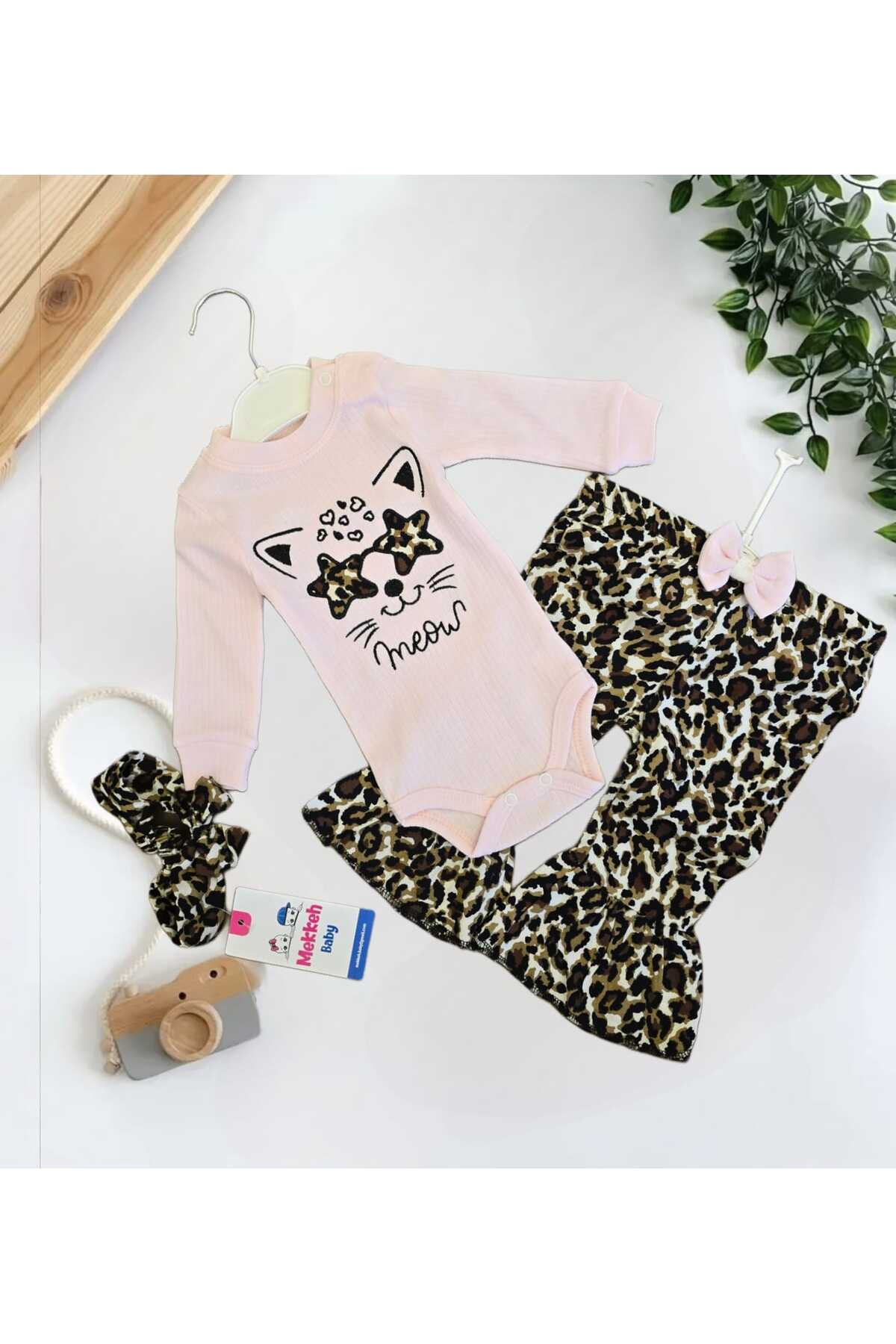 Amur Organik Kız Bebek 2li Tulum Takımı Yenidoğan kıyafet 0-3-6-9 ay 2'li Pamuklu 2 Parça fotoğrafı 2 (önizleme)