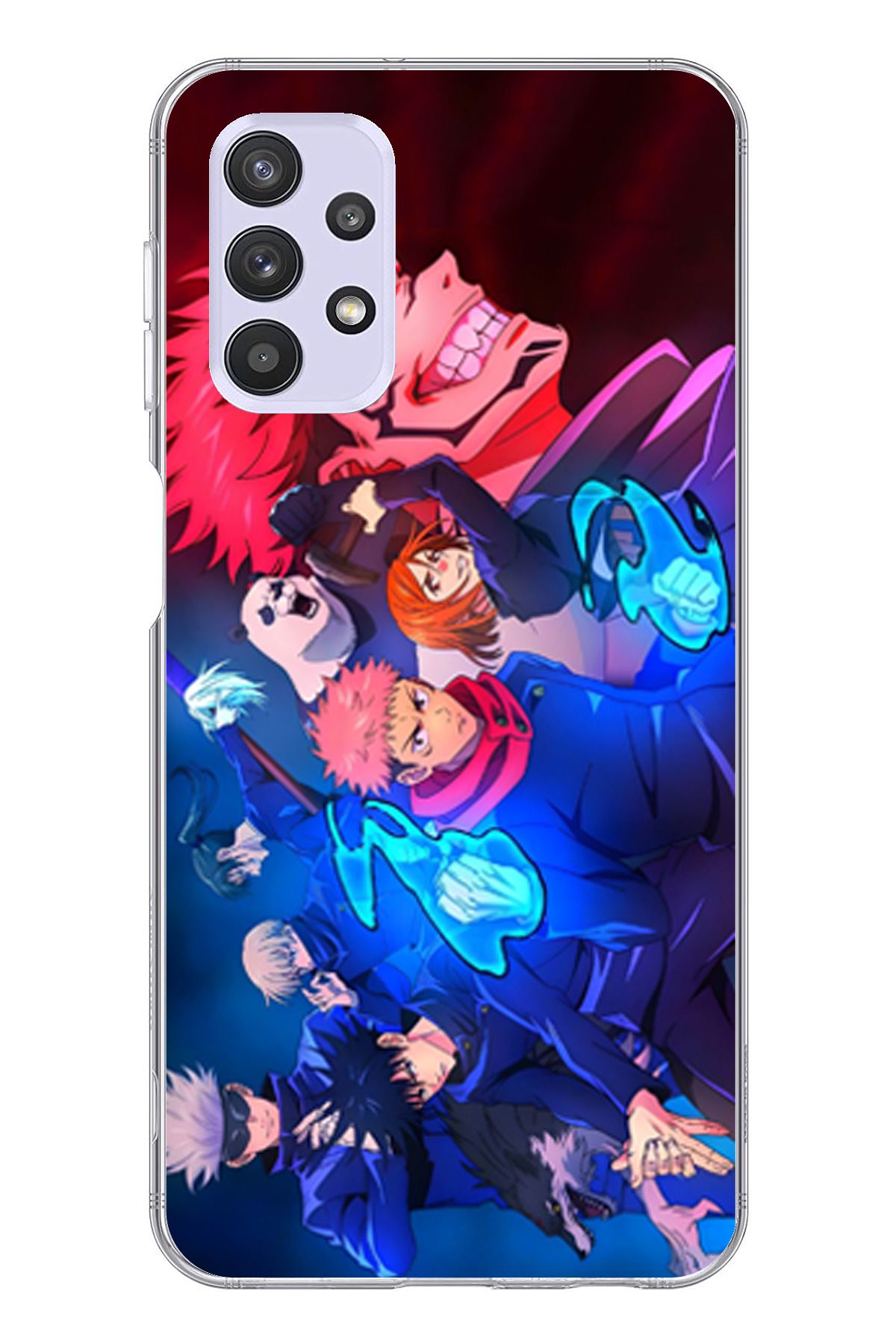 TechTree Samsung Galaxy A32 Uyumlu Jujutsu Kaisen Şeffaf Silikon Kılıf