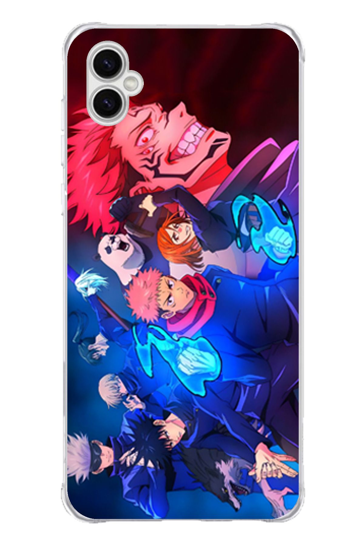 TechTree Samsung Galaxy A04 Uyumlu Jujutsu Kaisen Şeffaf Silikon Kılıf