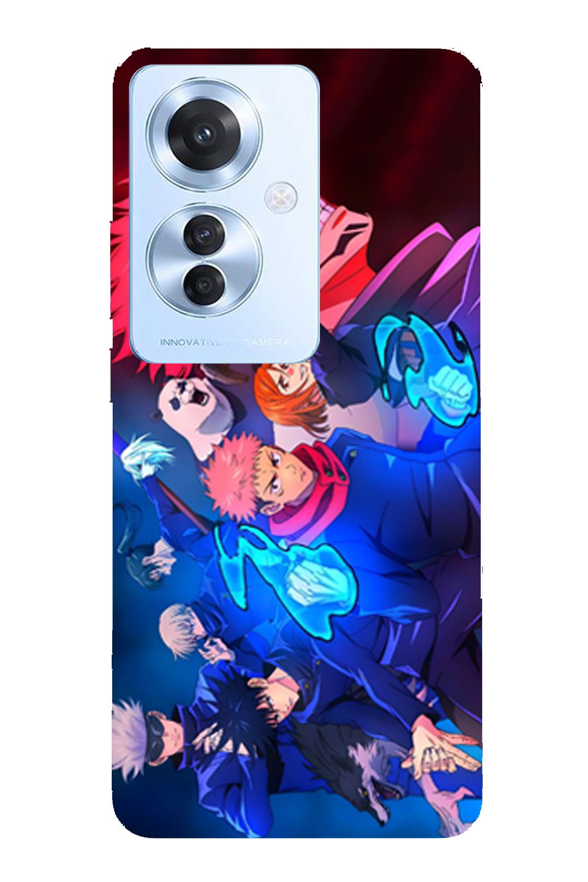 TechTree Oppo Reno 11F 5G Uyumlu Jujutsu Kaisen Şeffaf Silikon Kılıf