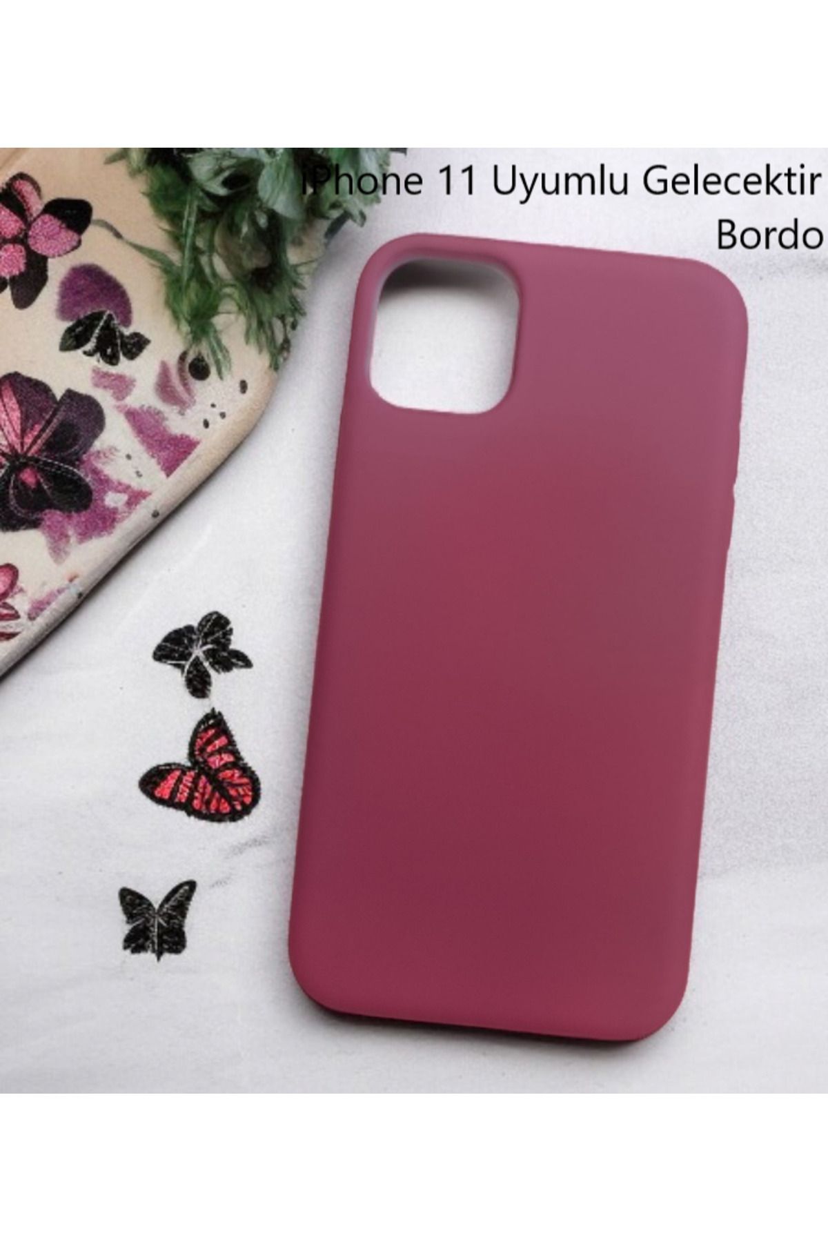Kılıforyum iPhone 11 Logolu Kılıf İçi Kadife Lansman Kılıf