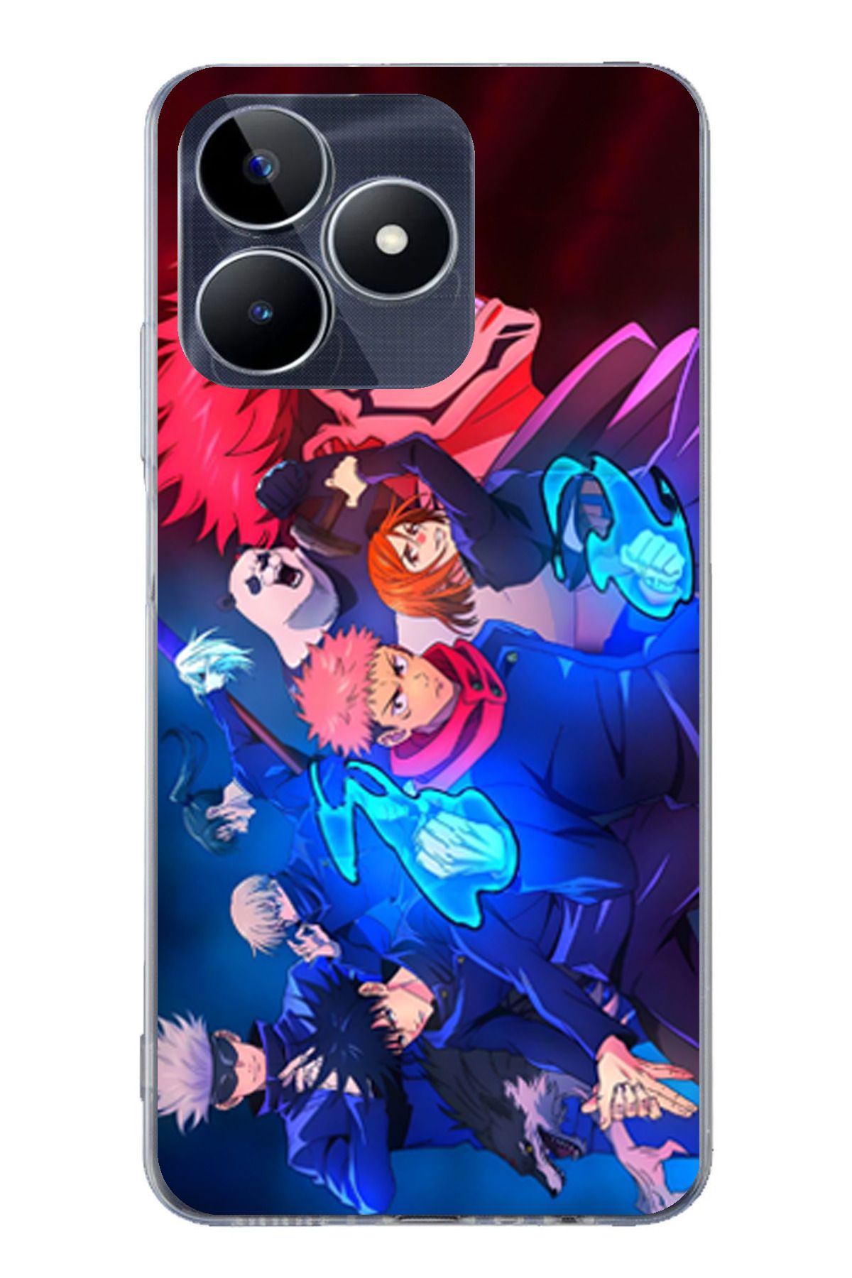 TechTree Realme C53 Uyumlu Jujutsu Kaisen Şeffaf Silikon Kılıf