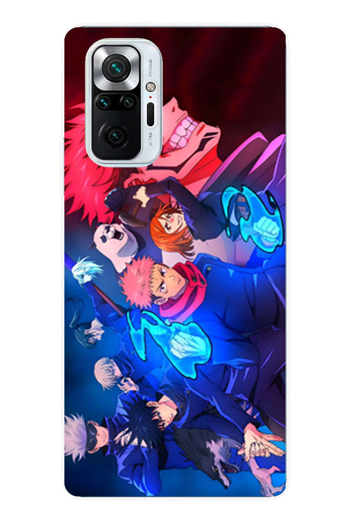TechTree Redmi Note 10 PRO Uyumlu Jujutsu Kaisen Şeffaf Silikon Kılıf