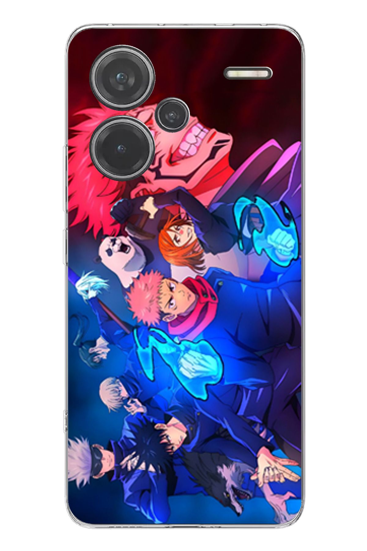 TechTree Redmi Note 13 PRO PLUS 5G Uyumlu Jujutsu Kaisen Şeffaf Silikon Kılıf