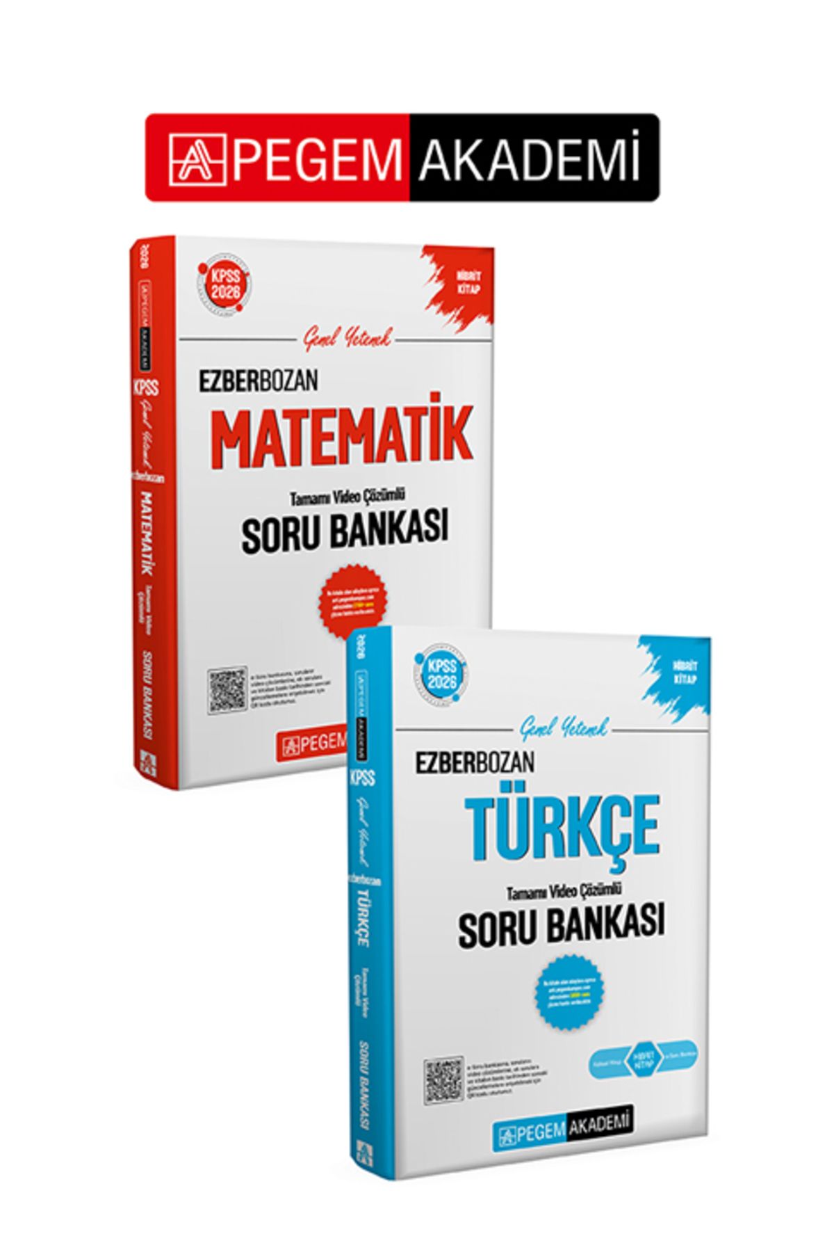 Pegem Akademi Yayıncılık PEGEM AKADEMİ 2026 Kpss Genel Yetenek Türkçe + Matematik EzberbozanTamamı Video Çözümlü Soru Bankas