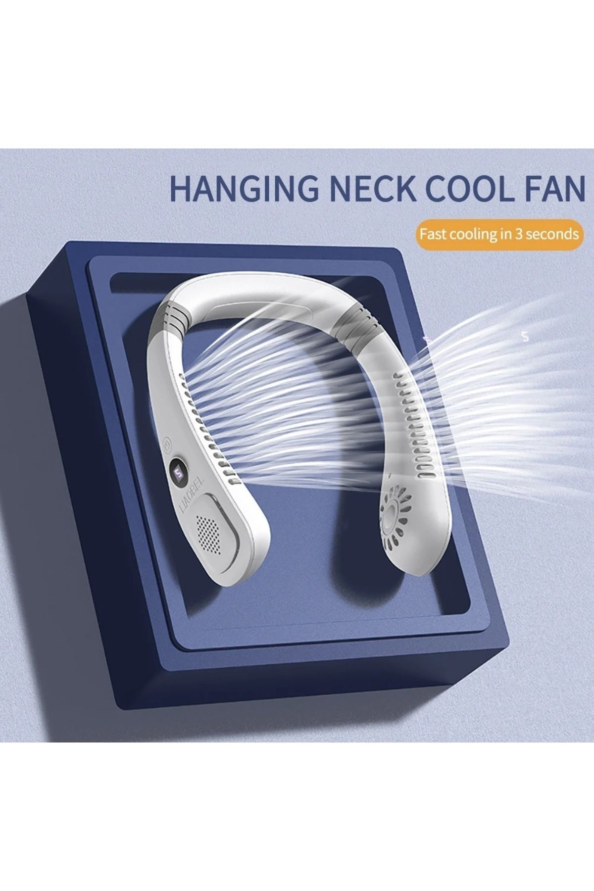 EN SİGA Şarj edilebilir giyilebilir kafa Fan eller serbest USB Mini Fan seyahat taşınabilir asılı boyun Fan