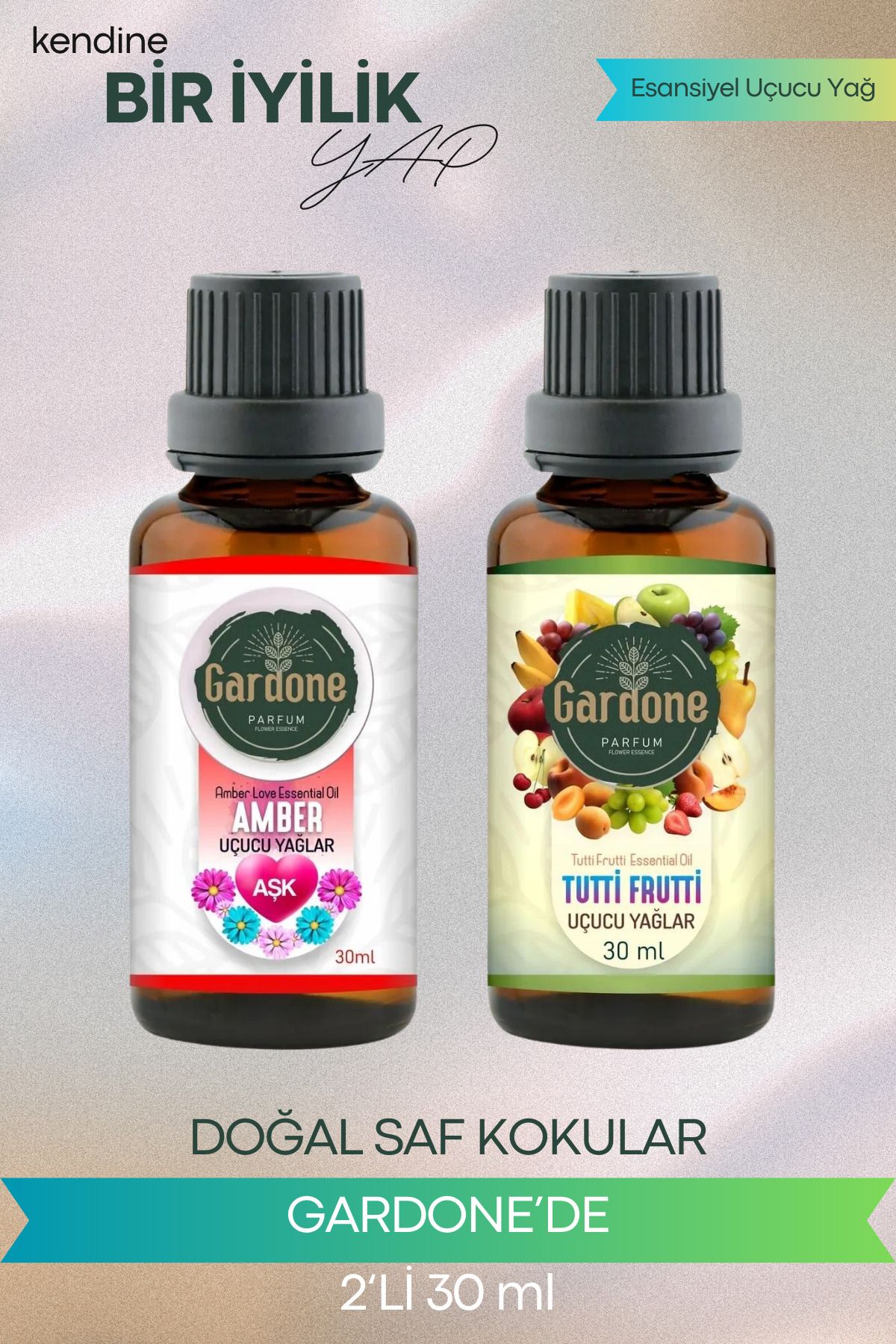 Gardone Tutti Frutti Amber Uçucu Yağ Buhurdanlık Yağı Doğal Uçucu Yağ Oda Kokusu Aromaterapi 30ml