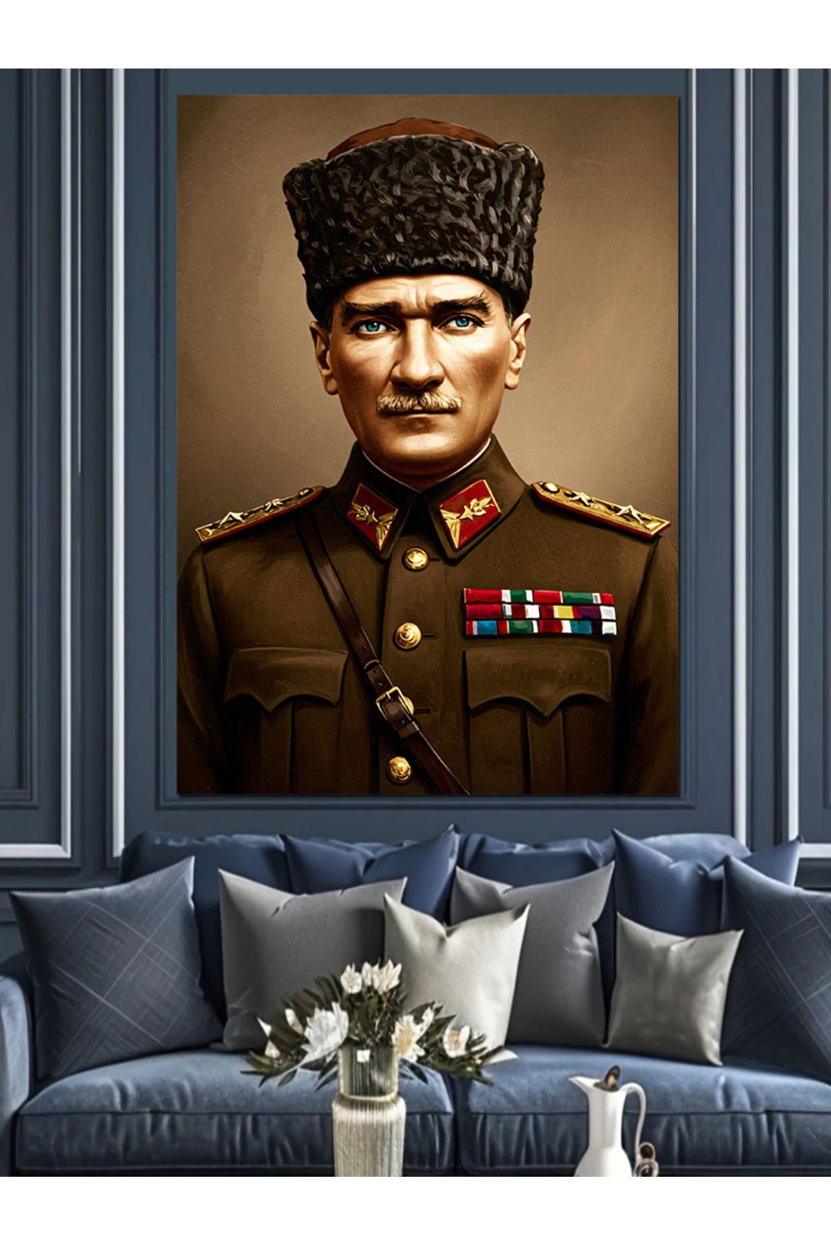 karizmart Mustafa Kemal Atatürk Dekoratif Kanvas - Mdf Ahşap Tablo