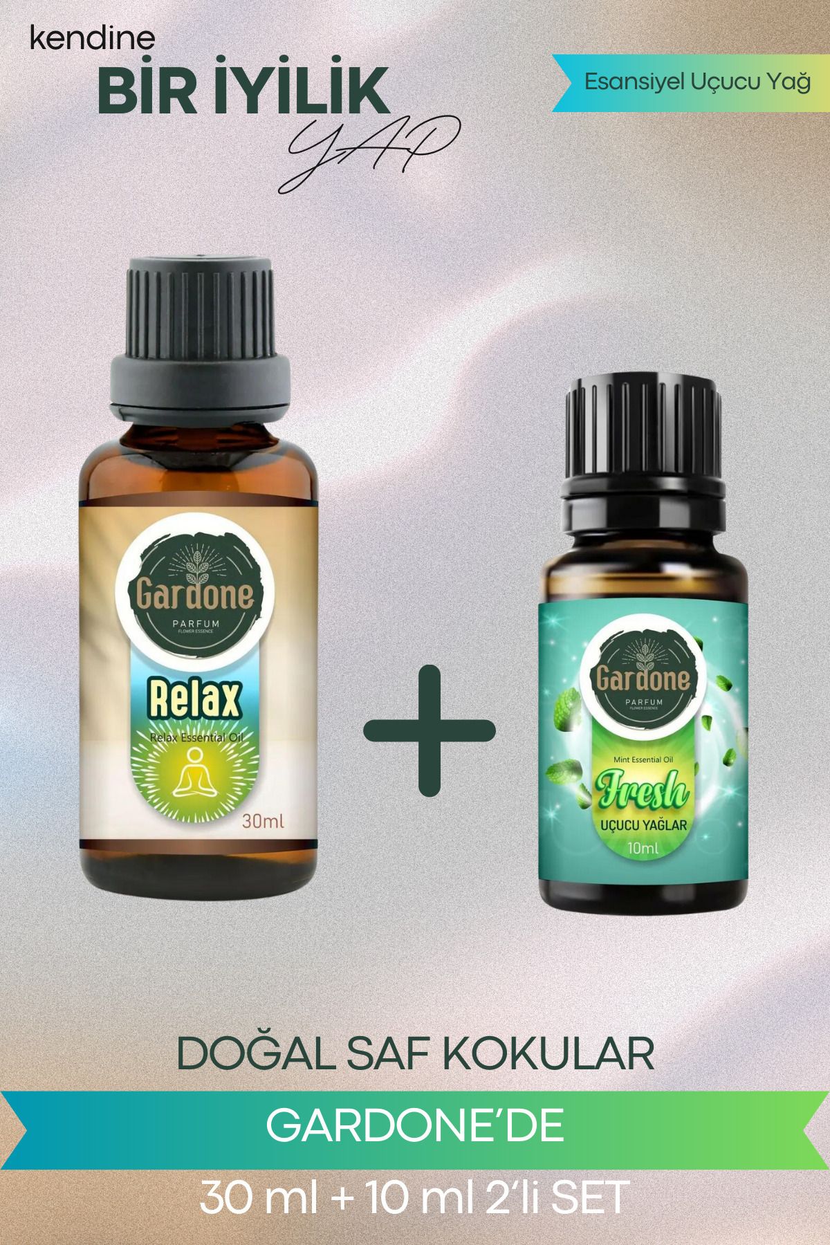 Gardone Relax 30 ml Fresh 10 ml Set Yağ Buhurdanlık Yağı Doğal Oda Kokusu Difüzör Yağ