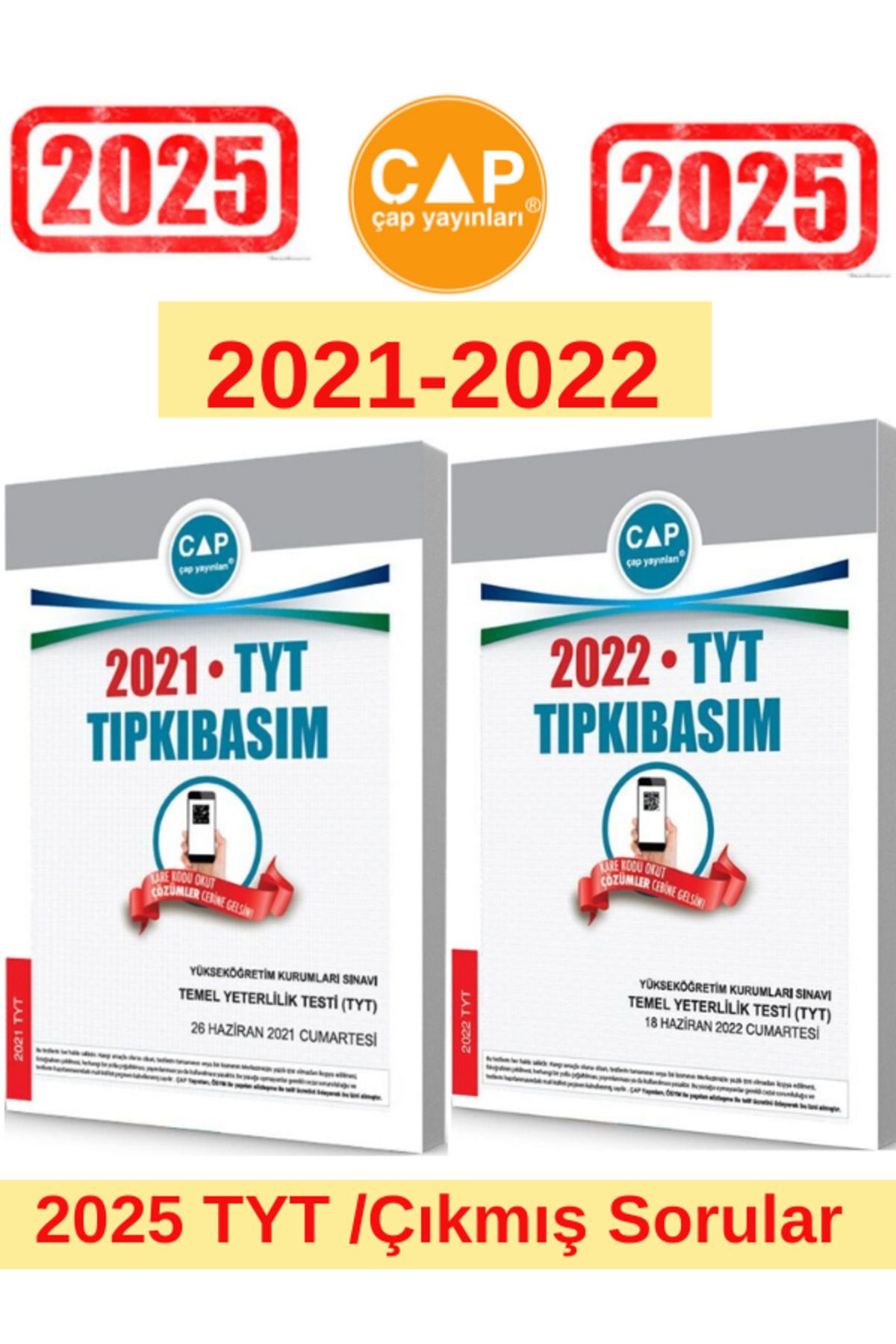 Ens Yayıncılık Çap Yayınları 2025 Tyt Sınavı 2021-2022 Tıpkı Basım Çıkmış Sorular+Android Kalem