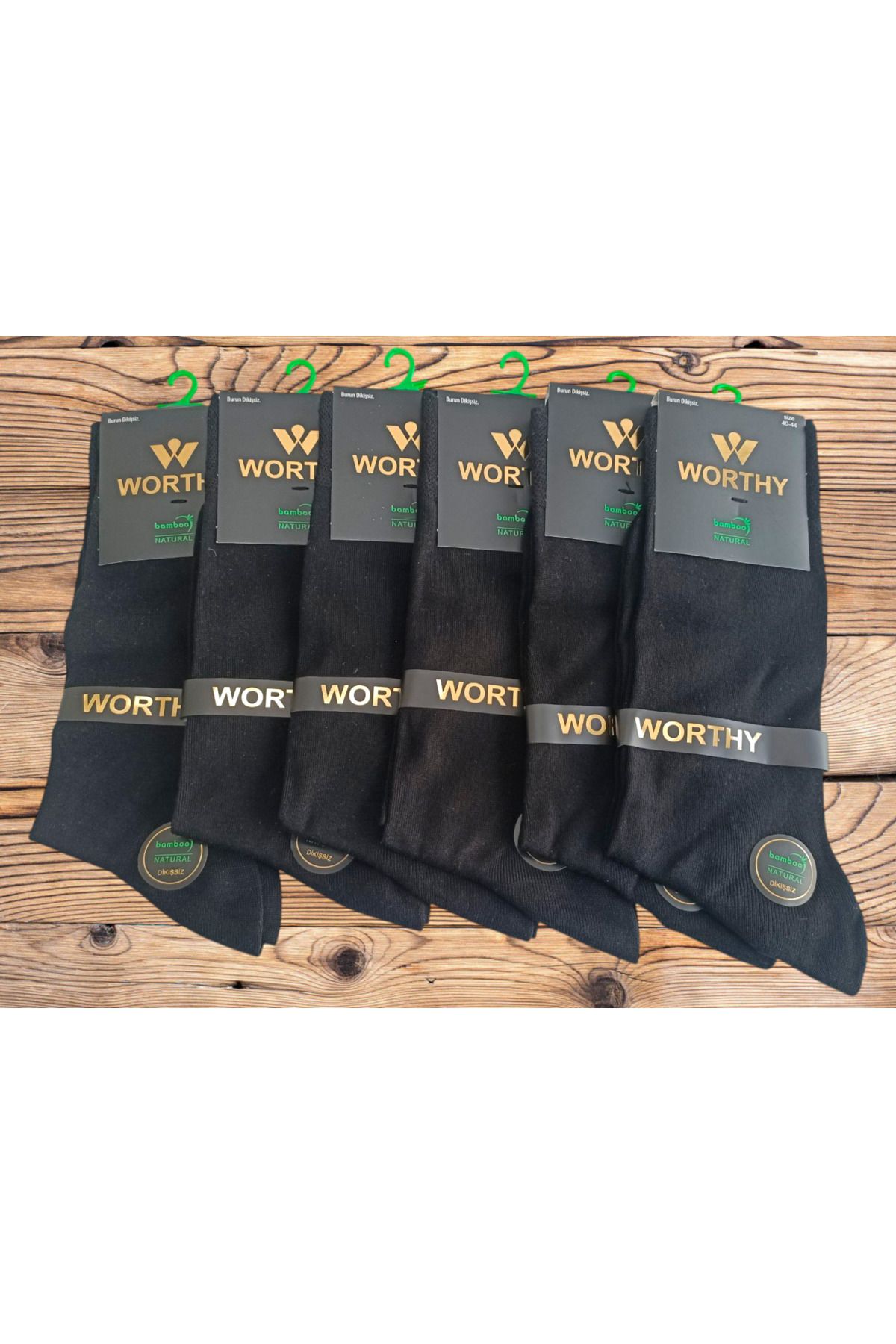 WORTHY SOCKS 6'lı Erkek Dikişsiz Bambu Soket Çorap