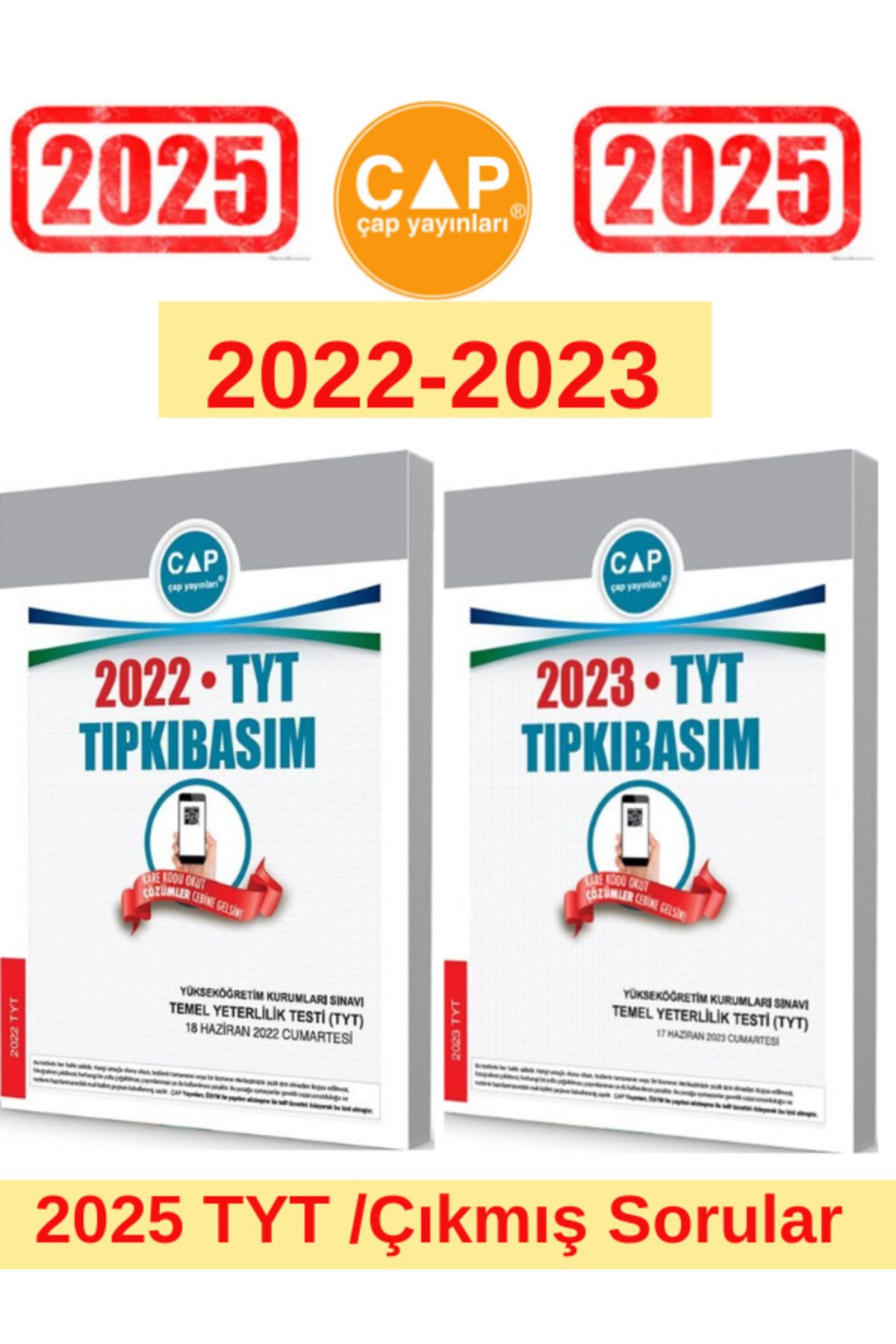 Ens Yayıncılık Çap Yayınları 2025 Tyt Sınavı 2022-2023 Tıpkı Basım Çıkmış Sorular+Android Kalem