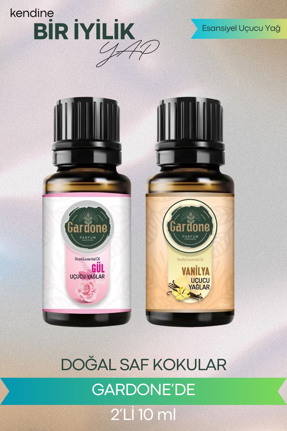 Gardone Gül Vanilya Uçucu Yağ Buhurdanlık Yağı Doğal Uçucu Yağlar Oda Kokusu Aromaterapi 10ml